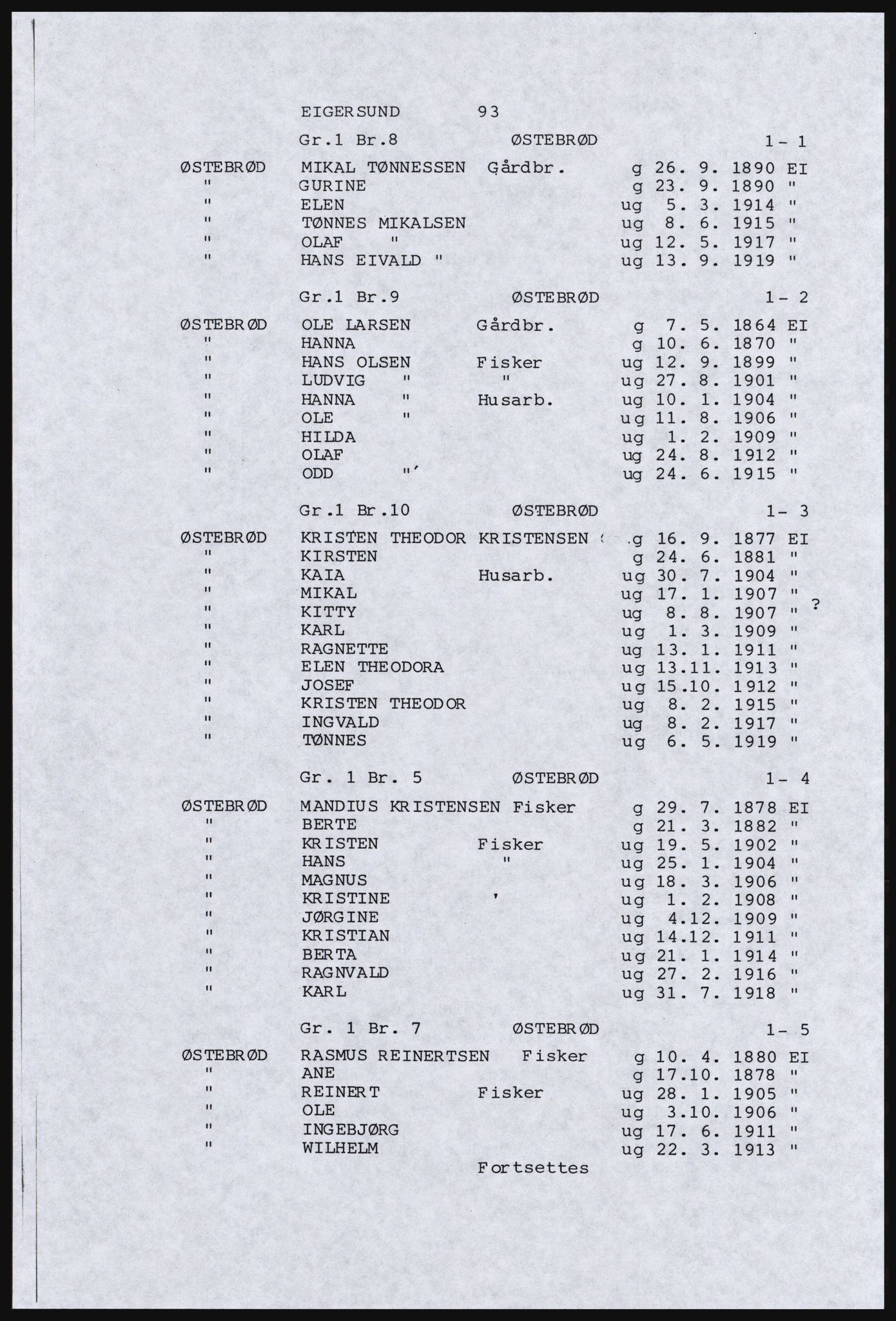 SAST, Copy of 1920 census for Dalane, 1920, p. 541