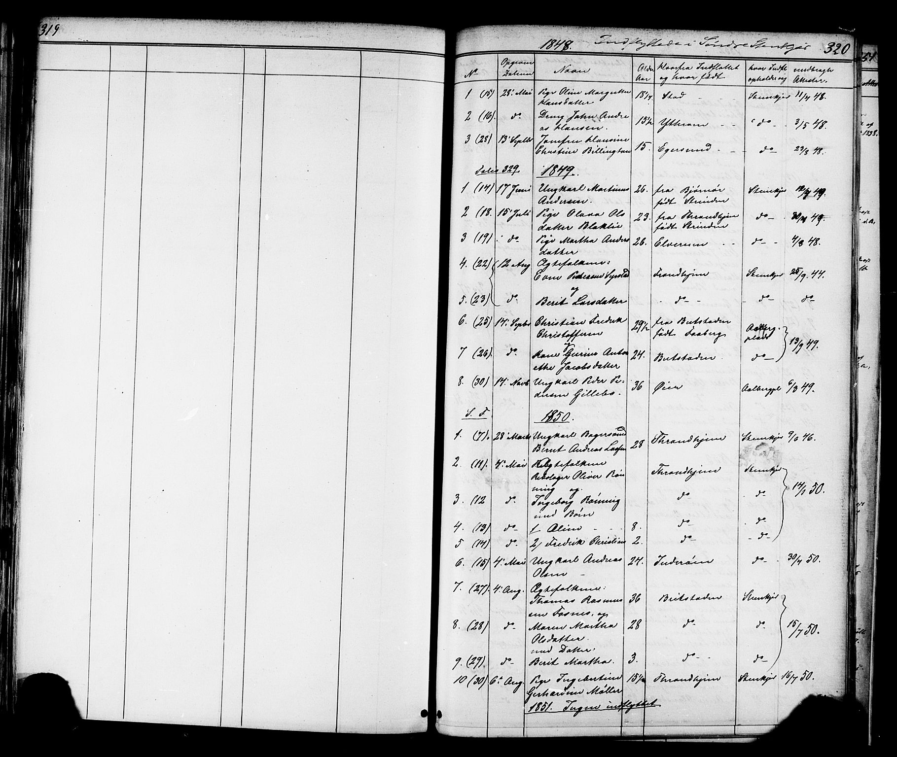 Ministerialprotokoller, klokkerbøker og fødselsregistre - Nord-Trøndelag, SAT/A-1458/739/L0367: Parish register (official) no. 739A01 /1, 1838-1868, p. 319-320