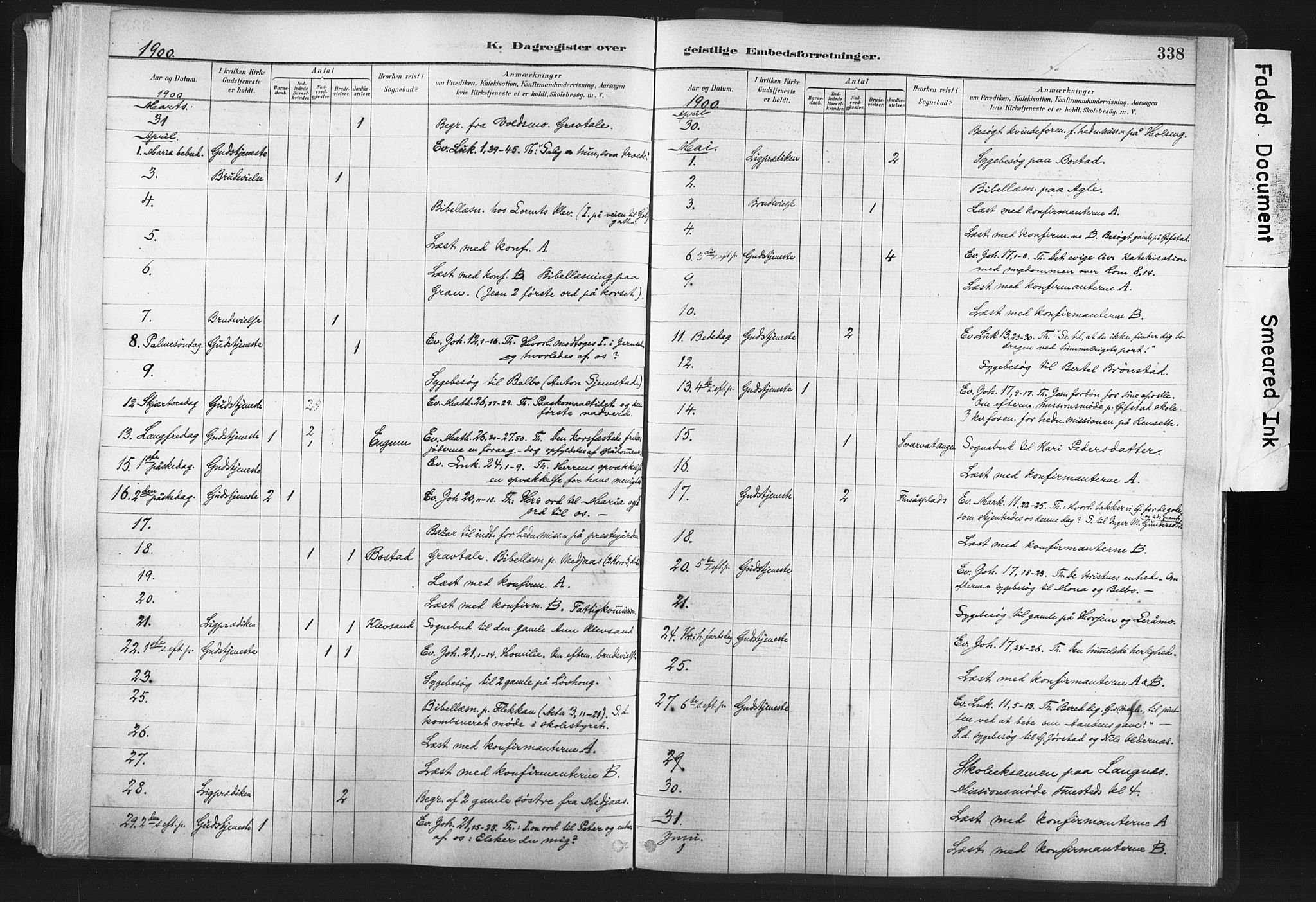 Ministerialprotokoller, klokkerbøker og fødselsregistre - Nord-Trøndelag, AV/SAT-A-1458/749/L0474: Parish register (official) no. 749A08, 1887-1903, p. 338