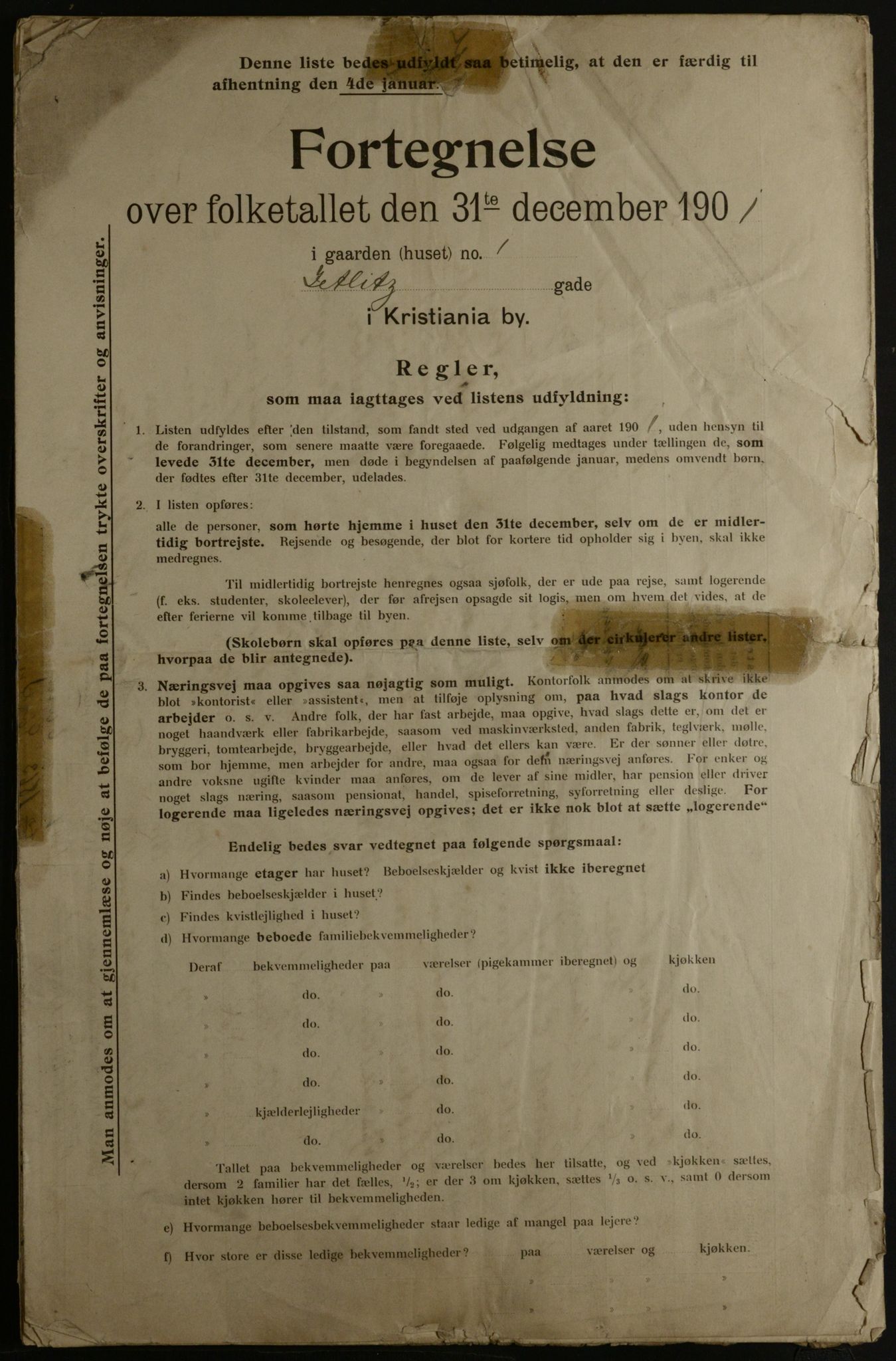 OBA, Municipal Census 1901 for Kristiania, 1901, p. 19635