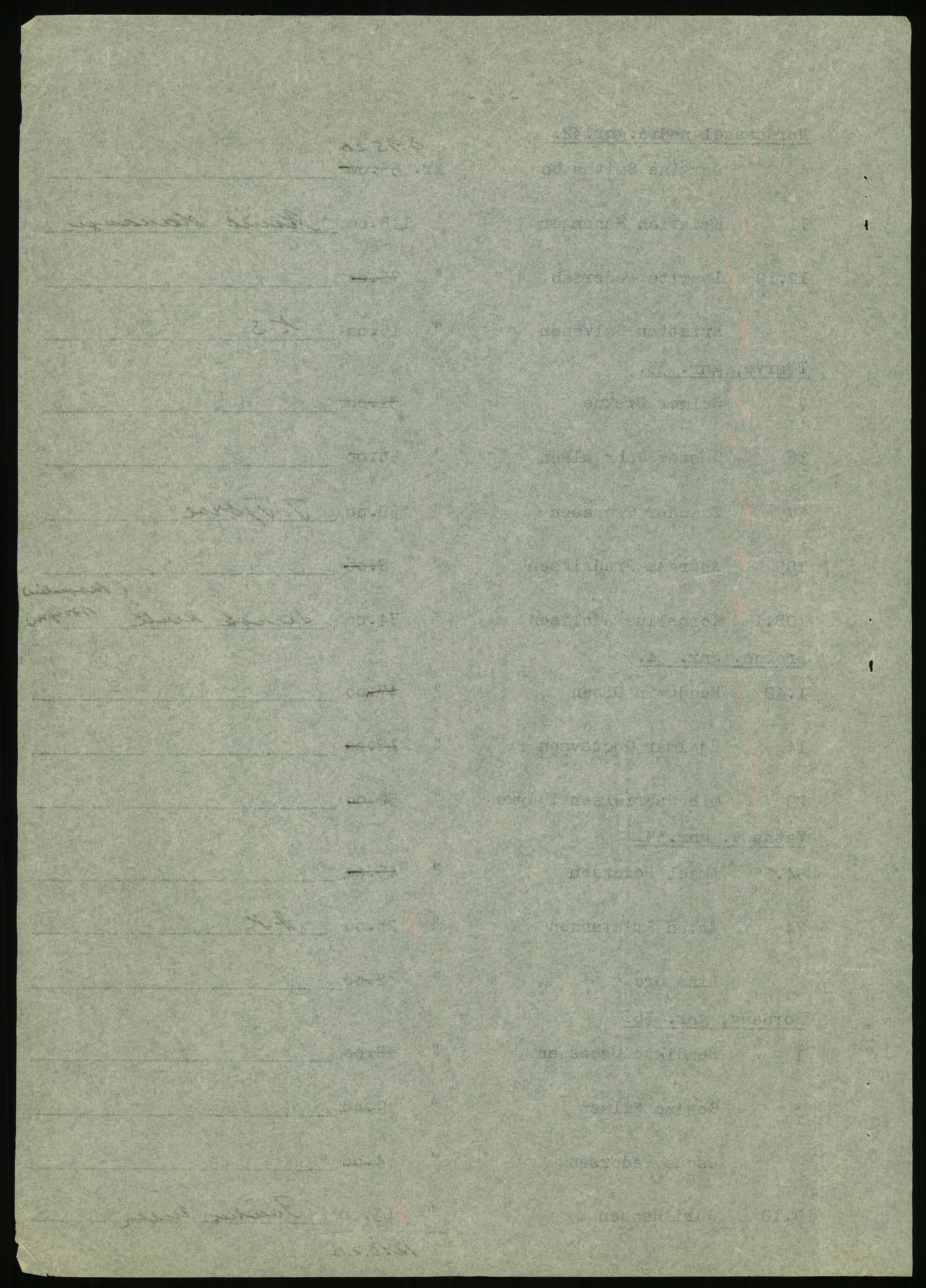 Forsvarsdepartementet, 10. kontor / Oppgjørskontoret, AV/RA-RAFA-1225/D/Db/L0180: Lista oppgjørskontor, 1942-1952, p. 934