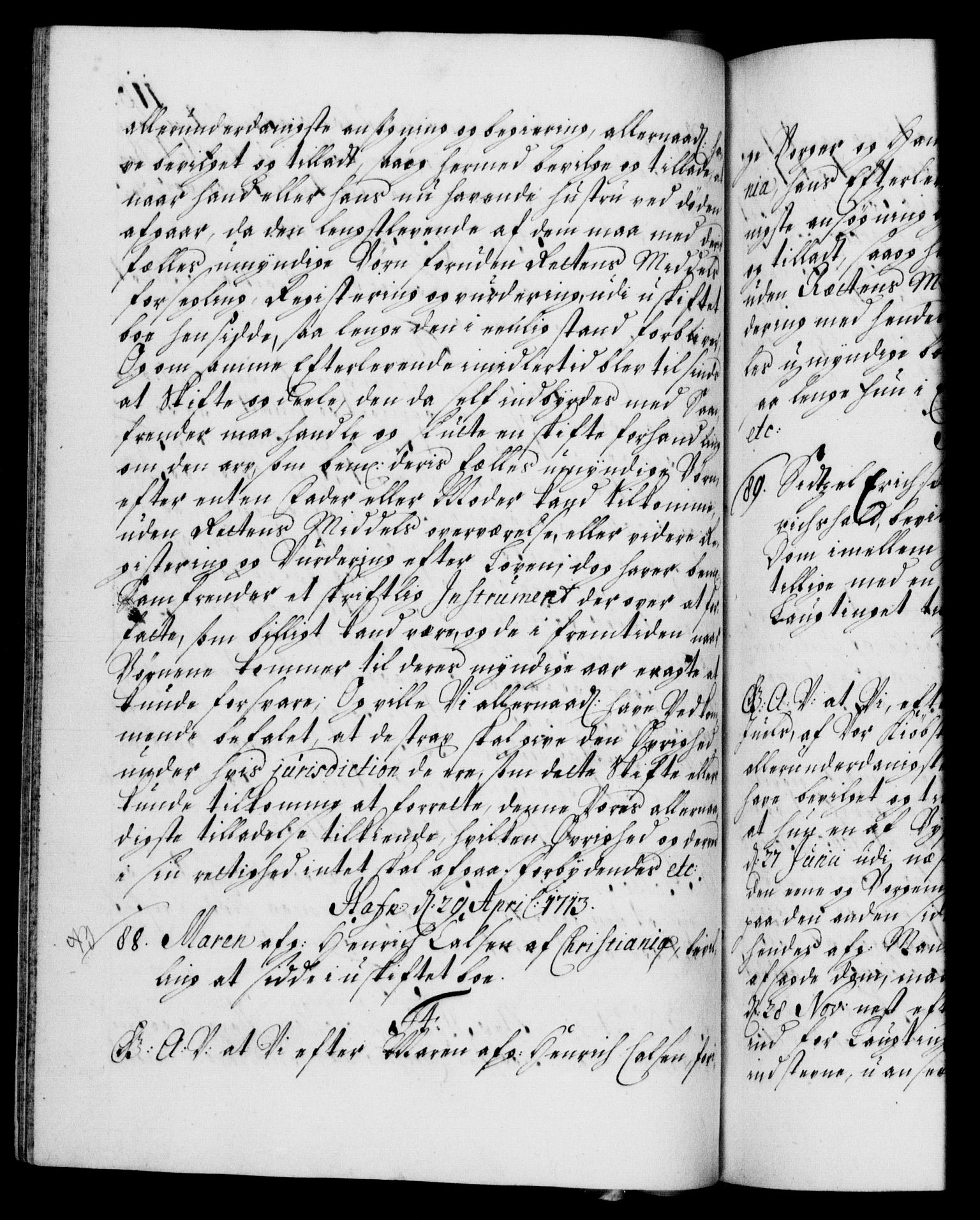 Danske Kanselli 1572-1799, AV/RA-EA-3023/F/Fc/Fca/Fcaa/L0021: Norske registre, 1712-1715, p. 116b