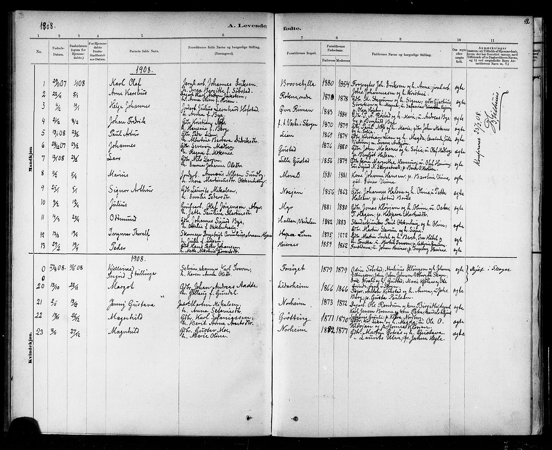 Ministerialprotokoller, klokkerbøker og fødselsregistre - Nord-Trøndelag, AV/SAT-A-1458/721/L0208: Parish register (copy) no. 721C01, 1880-1917, p. 92