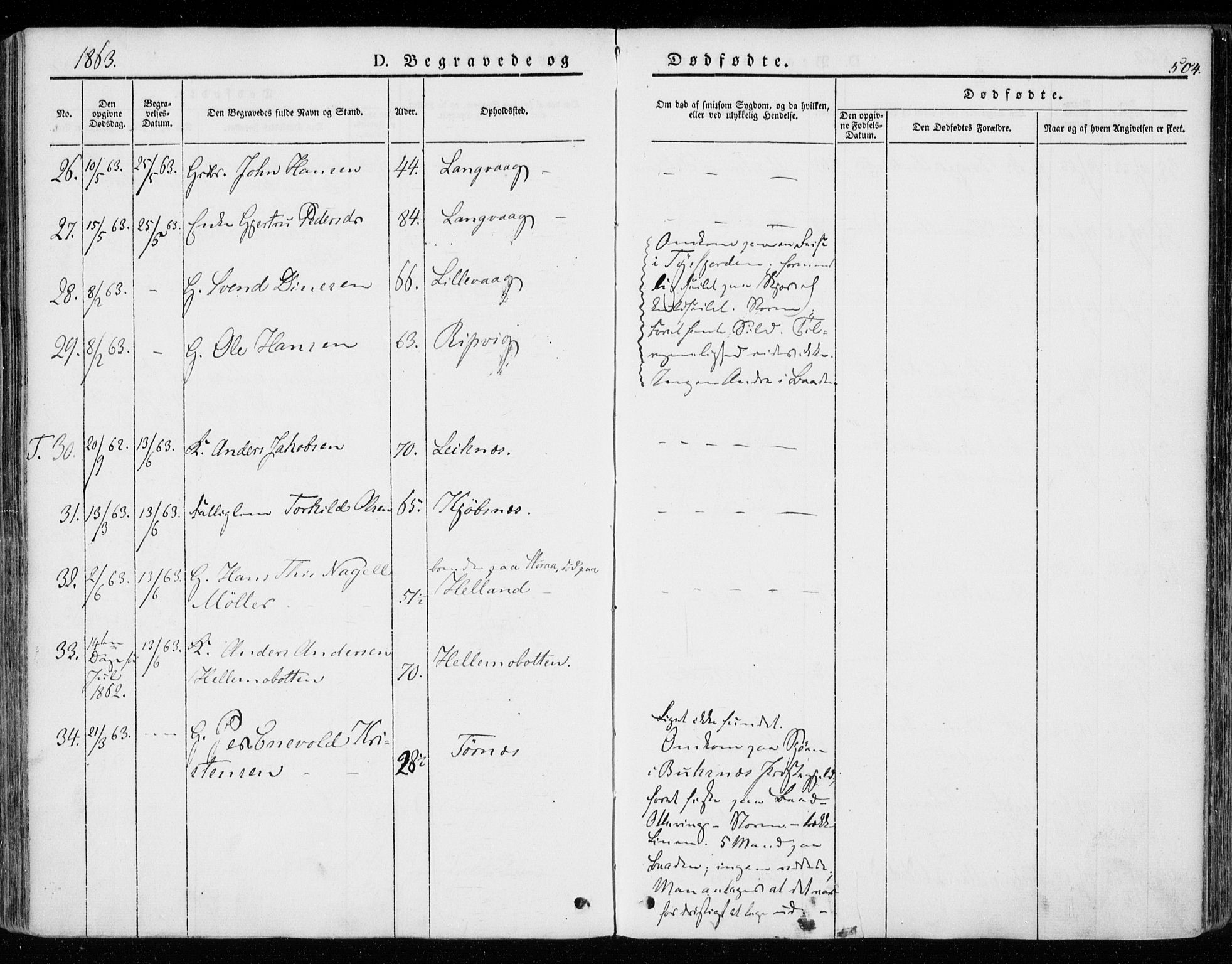 Ministerialprotokoller, klokkerbøker og fødselsregistre - Nordland, AV/SAT-A-1459/872/L1033: Parish register (official) no. 872A08, 1840-1863, p. 504