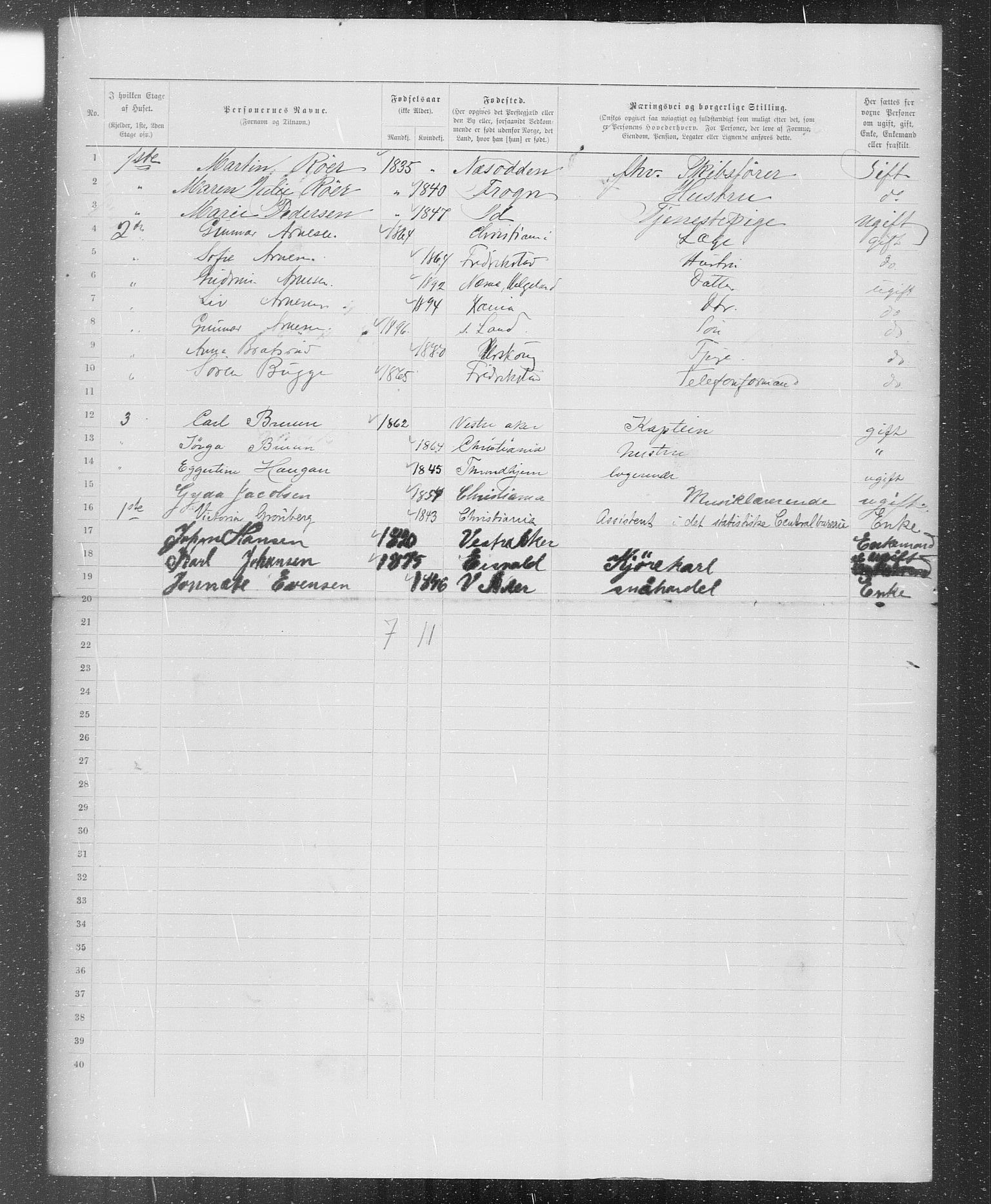 OBA, Municipal Census 1899 for Kristiania, 1899, p. 1866