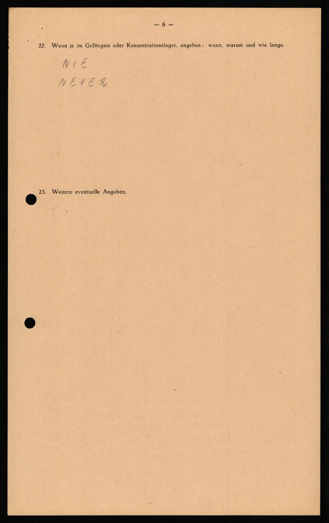 Forsvaret, Forsvarets overkommando II, AV/RA-RAFA-3915/D/Db/L0025: CI Questionaires. Tyske okkupasjonsstyrker i Norge. Tyskere., 1945-1946, p. 334