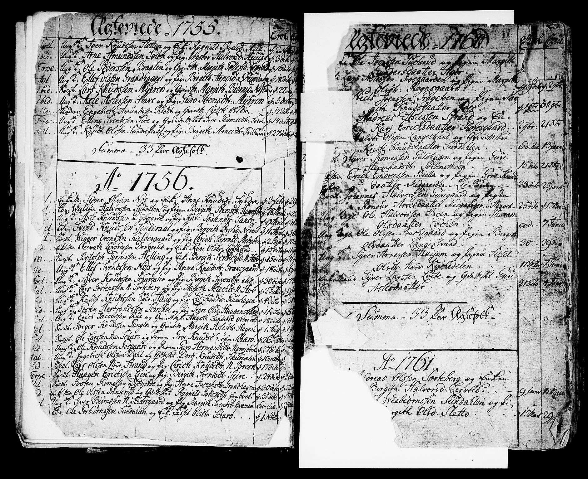 Ål kirkebøker, AV/SAKO-A-249/F/Fa/L0001: Parish register (official) no. I 1, 1744-1769