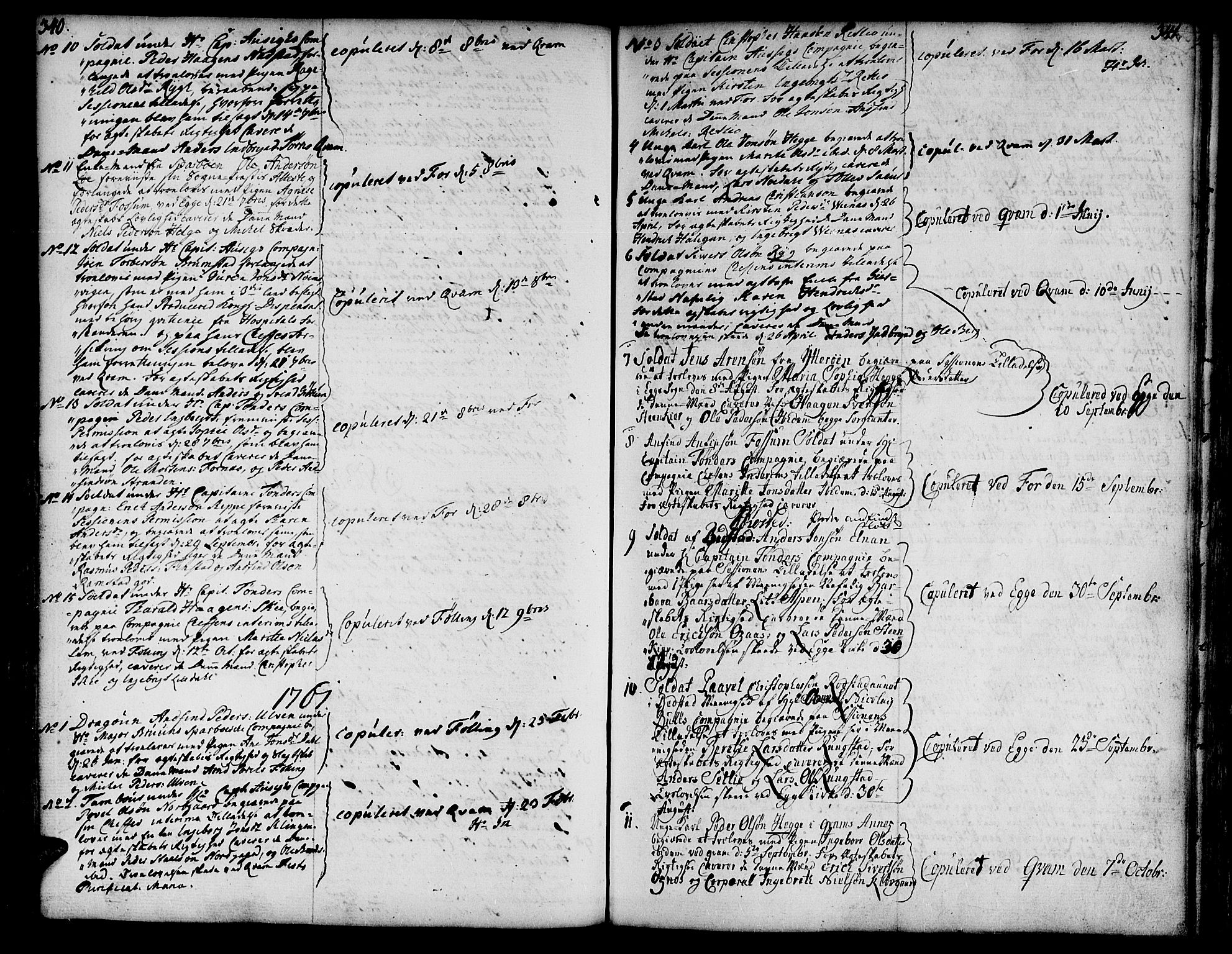Ministerialprotokoller, klokkerbøker og fødselsregistre - Nord-Trøndelag, SAT/A-1458/746/L0440: Parish register (official) no. 746A02, 1760-1815, p. 340-341