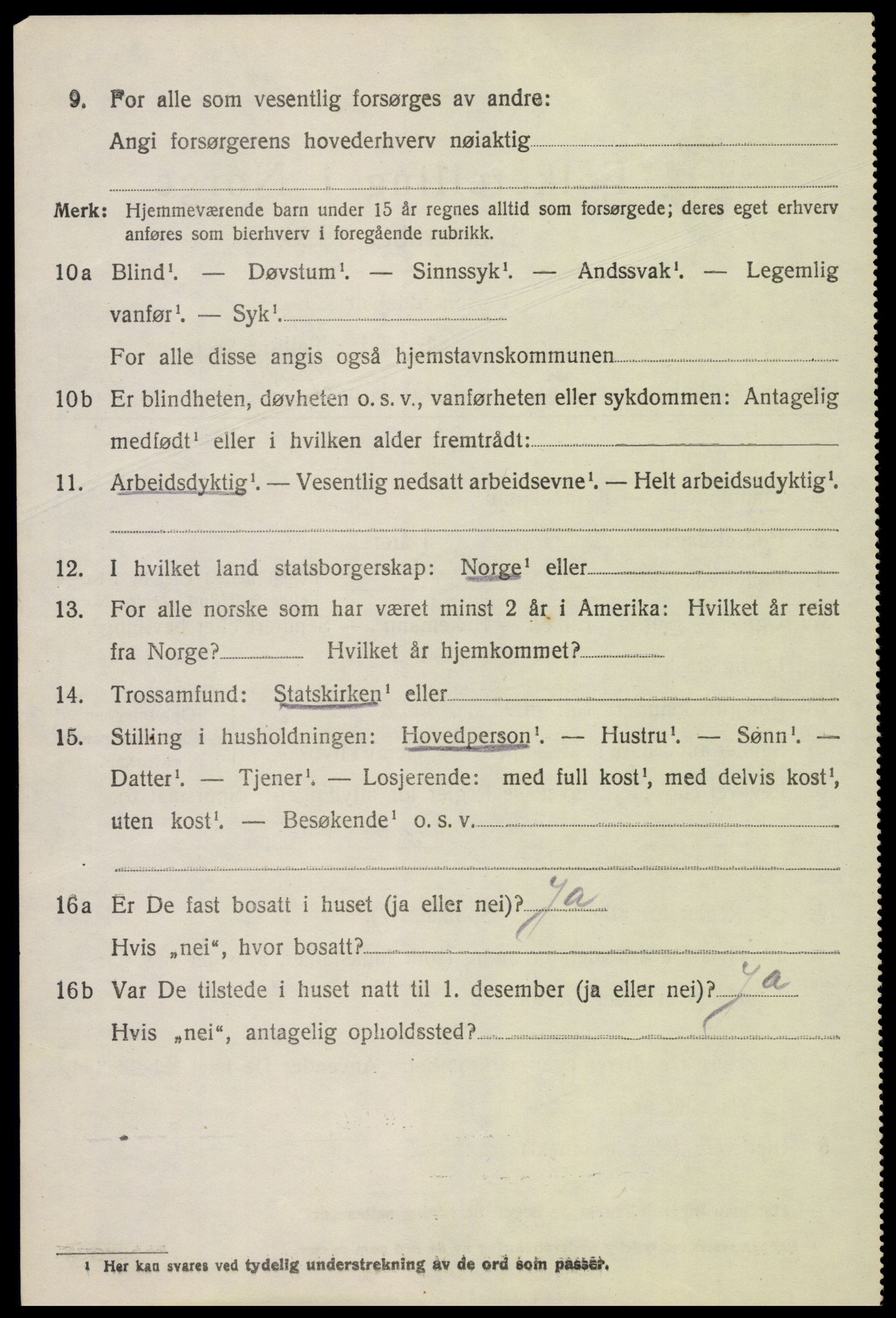 SAH, 1920 census for Gran, 1920, p. 3150