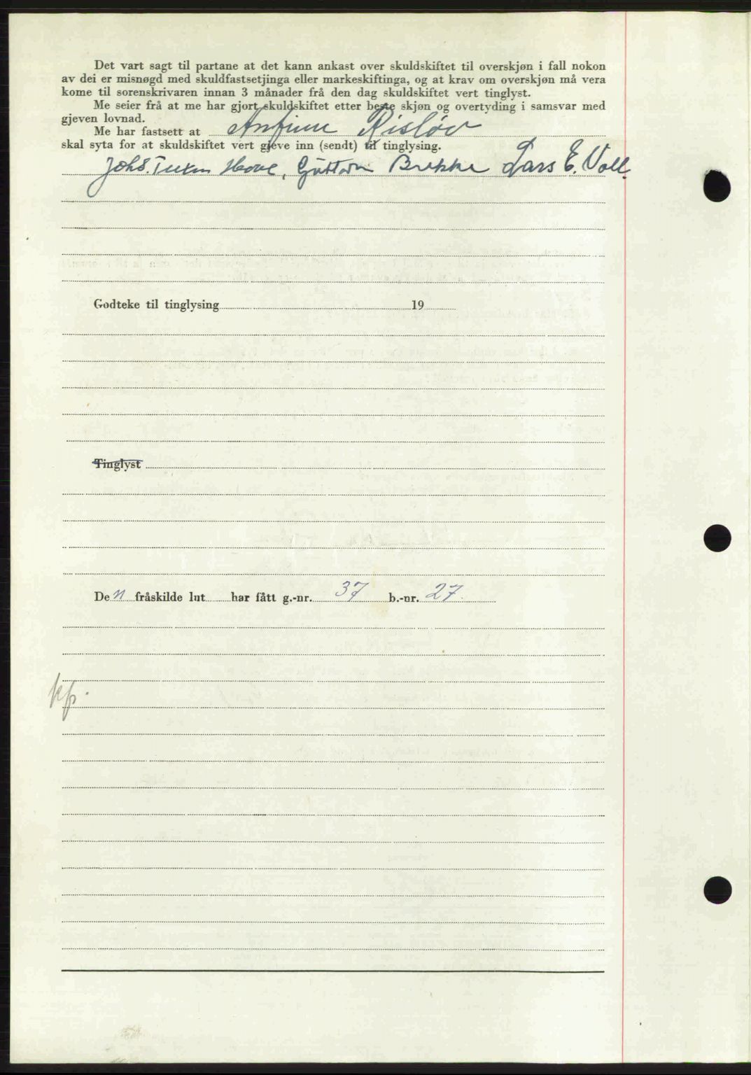 Ytre Sogn tingrett, SAB/A-2601/1/G/Gbb/L0009: Mortgage book no. A6 - A7 (B4), 1950-1950, Diary no: : 1147/1950