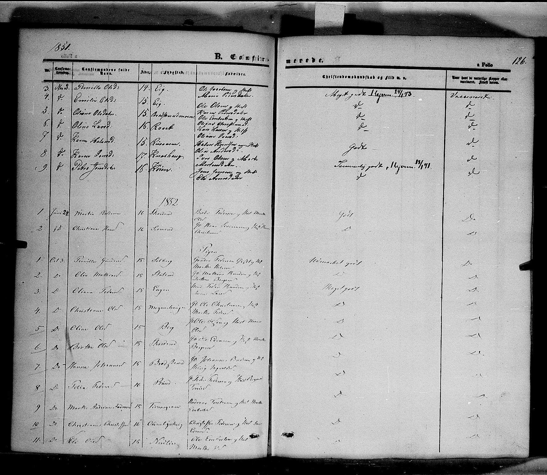 Våler prestekontor, Hedmark, AV/SAH-PREST-040/H/Ha/Haa/L0001: Parish register (official) no. 1, 1849-1878, p. 126