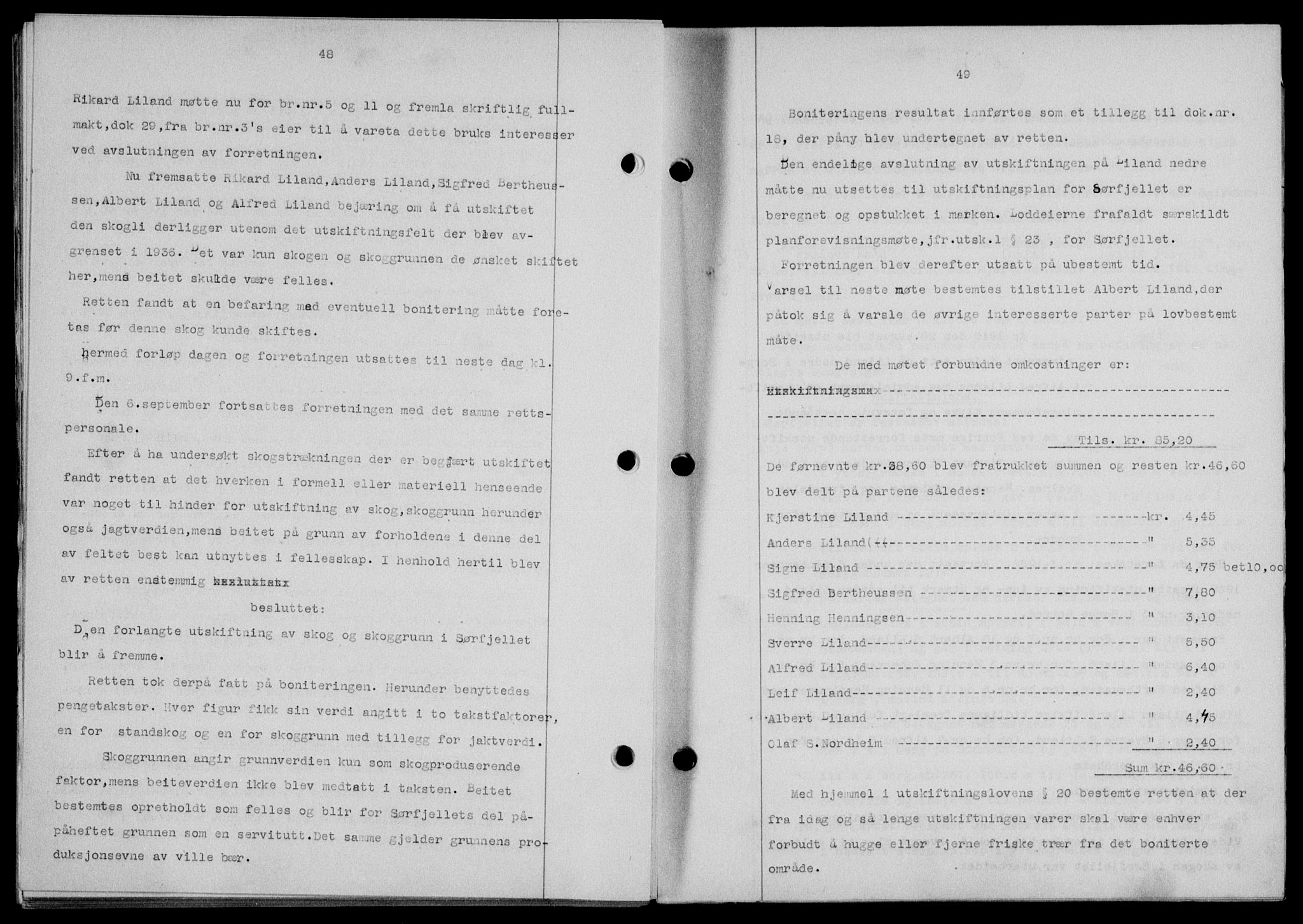 Lofoten sorenskriveri, AV/SAT-A-0017/1/2/2C/L0008a: Mortgage book no. 8a, 1940-1941, Diary no: : 1087/1940