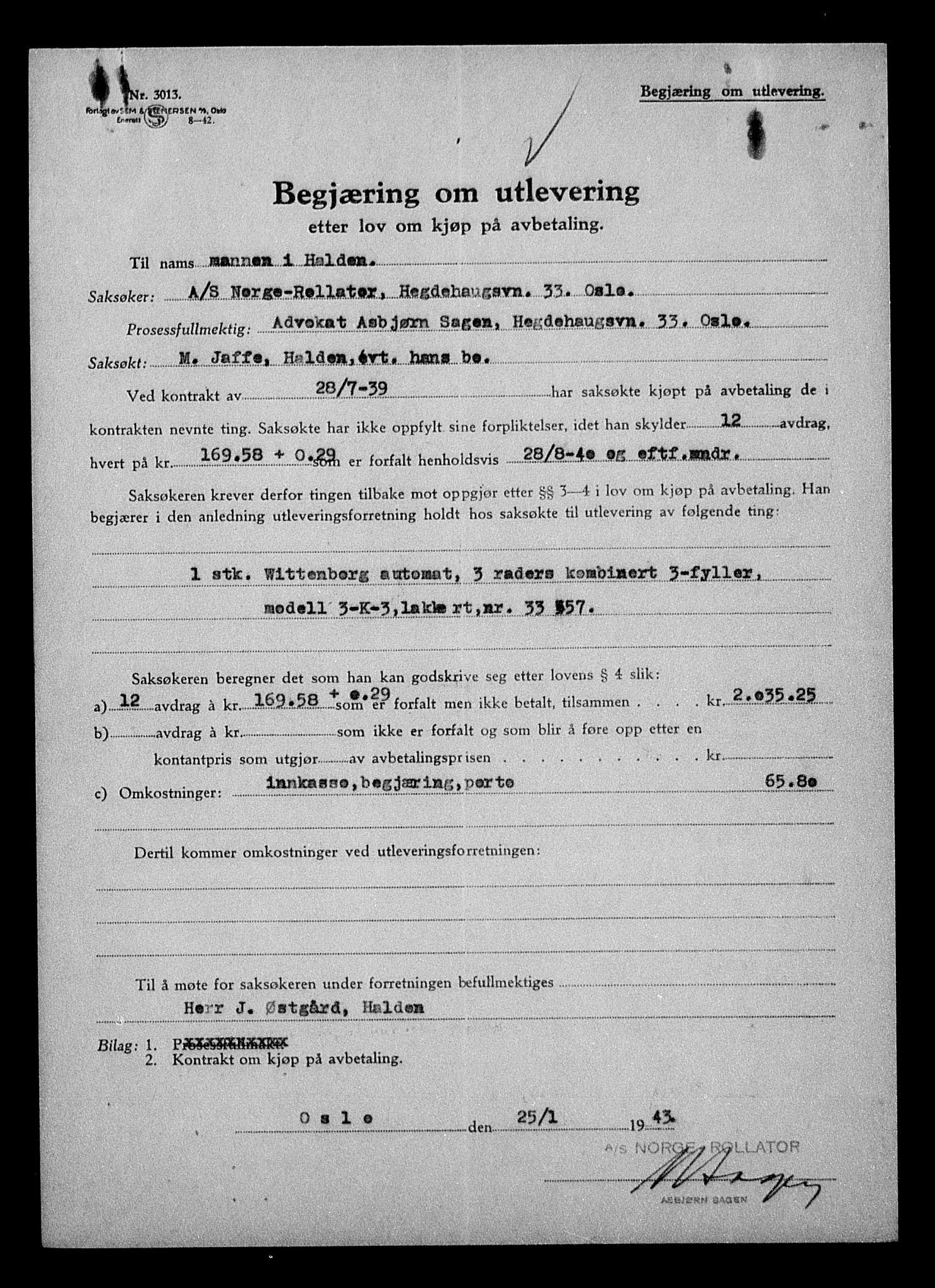 Justisdepartementet, Tilbakeføringskontoret for inndratte formuer, AV/RA-S-1564/H/Hc/Hcd/L1000: --, 1945-1947, p. 587