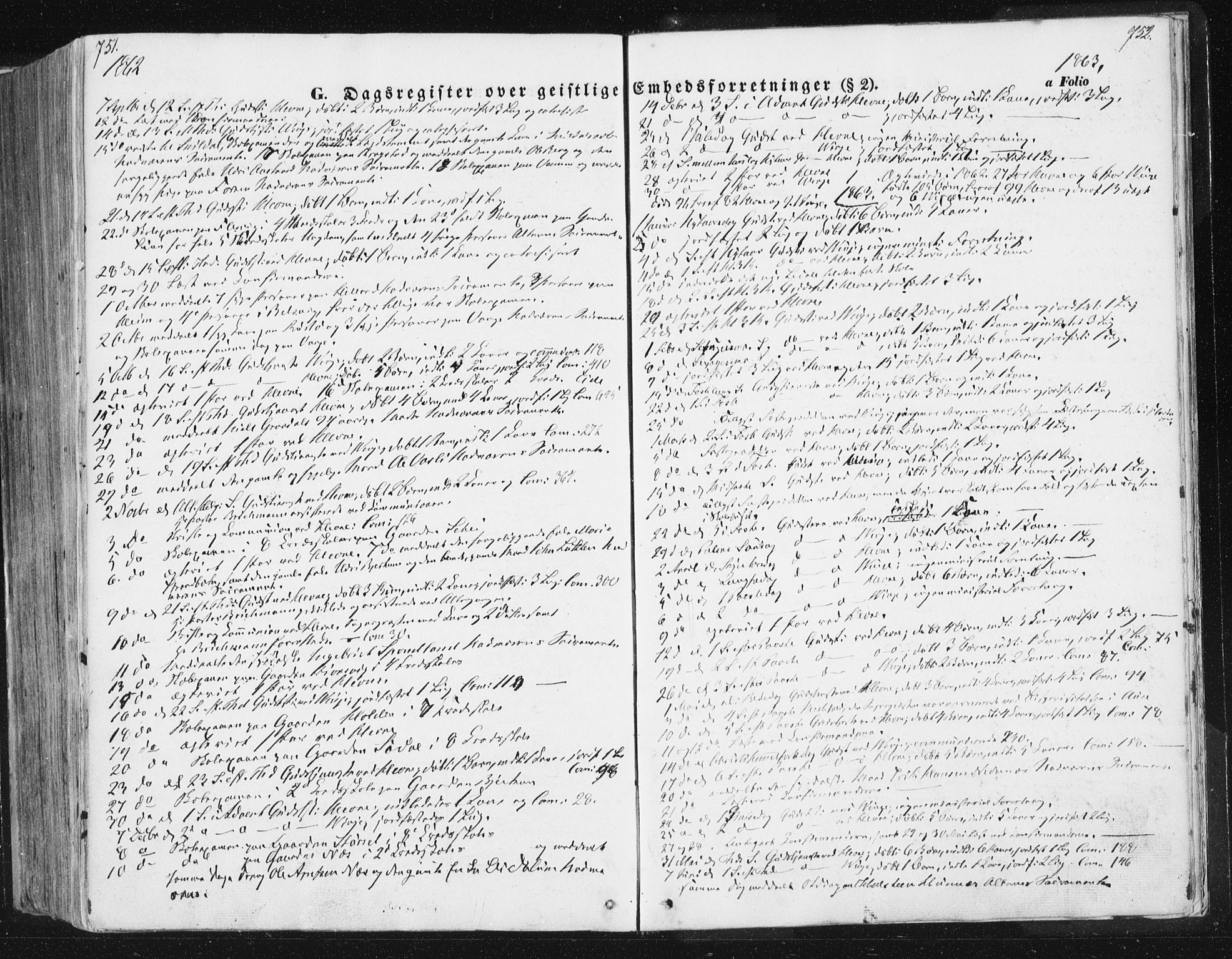 Ministerialprotokoller, klokkerbøker og fødselsregistre - Sør-Trøndelag, SAT/A-1456/630/L0494: Parish register (official) no. 630A07, 1852-1868, p. 751-752