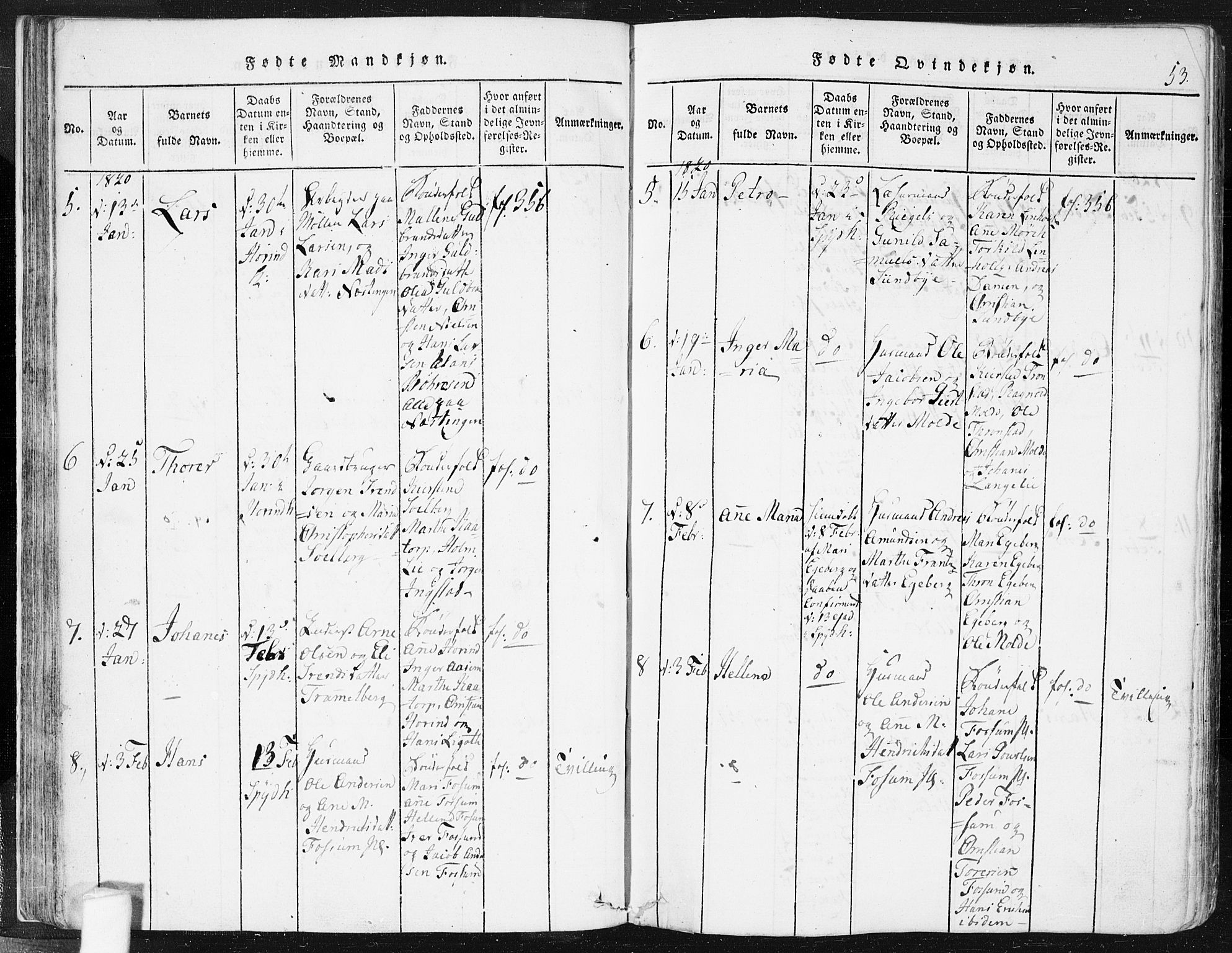 Spydeberg prestekontor Kirkebøker, AV/SAO-A-10924/F/Fa/L0004: Parish register (official) no. I 4, 1814-1841, p. 53