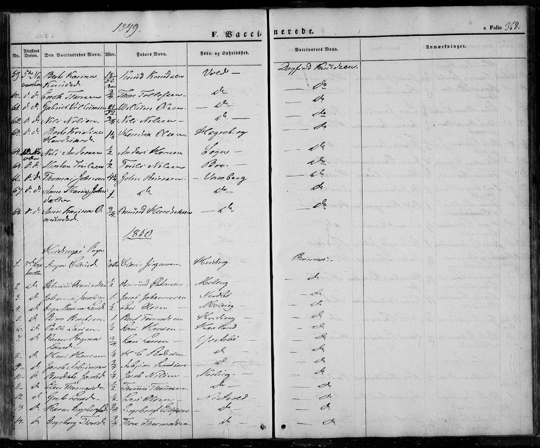 Rennesøy sokneprestkontor, SAST/A -101827/H/Ha/Haa/L0005: Parish register (official) no. A 5, 1838-1859, p. 368