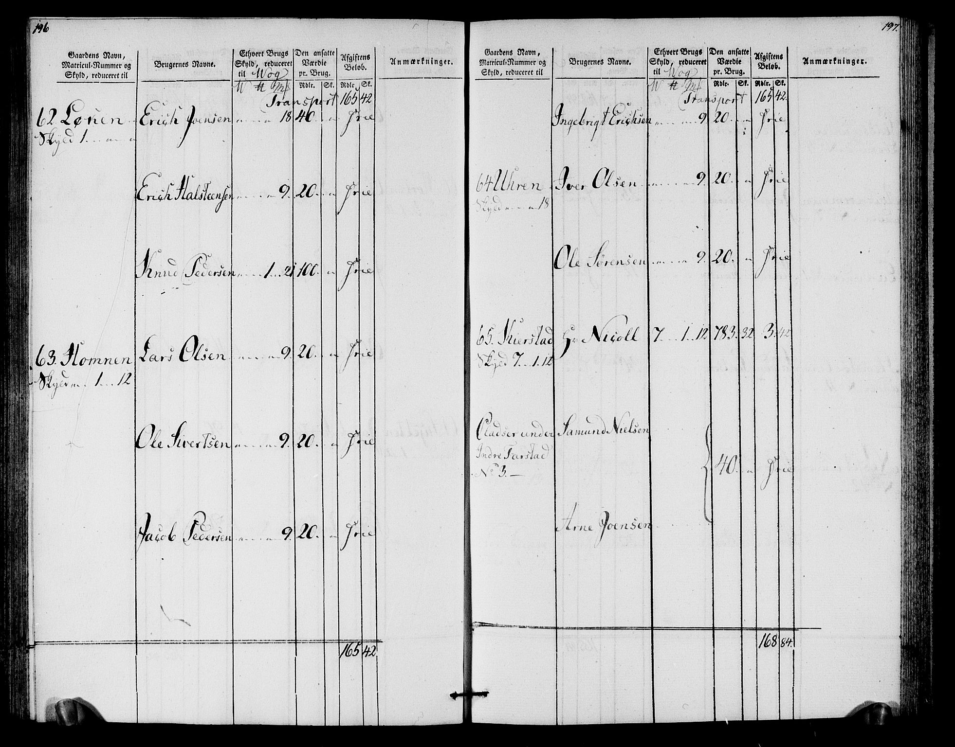 Rentekammeret inntil 1814, Realistisk ordnet avdeling, AV/RA-EA-4070/N/Ne/Nea/L0125a: Sunnmøre fogderi. Oppebørselsregister for fogderiets nordre del, 1803, p. 100