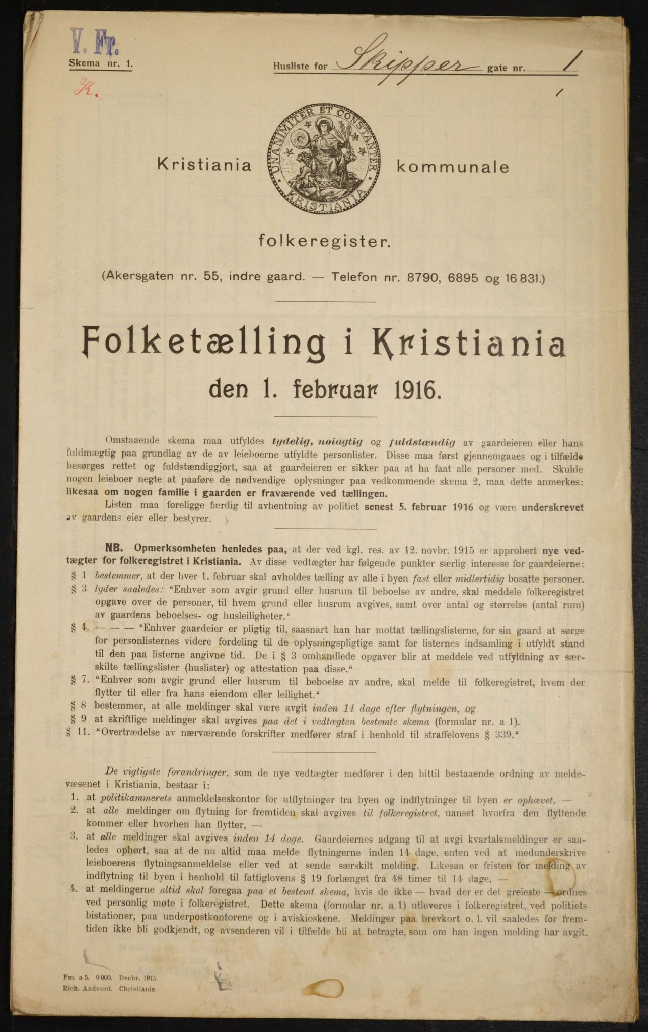 OBA, Municipal Census 1916 for Kristiania, 1916, p. 97902