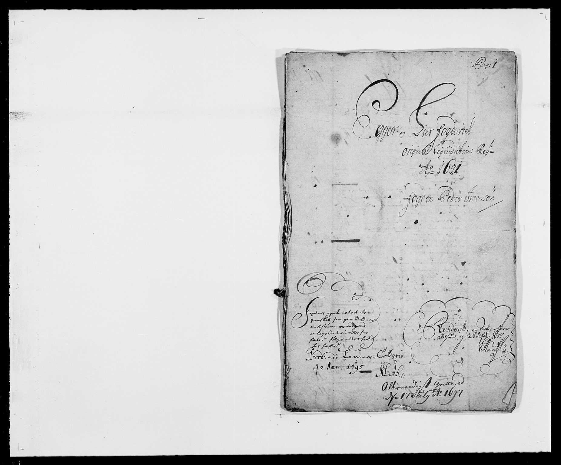 Rentekammeret inntil 1814, Reviderte regnskaper, Fogderegnskap, AV/RA-EA-4092/R28/L1689: Fogderegnskap Eiker og Lier, 1690-1691, p. 205