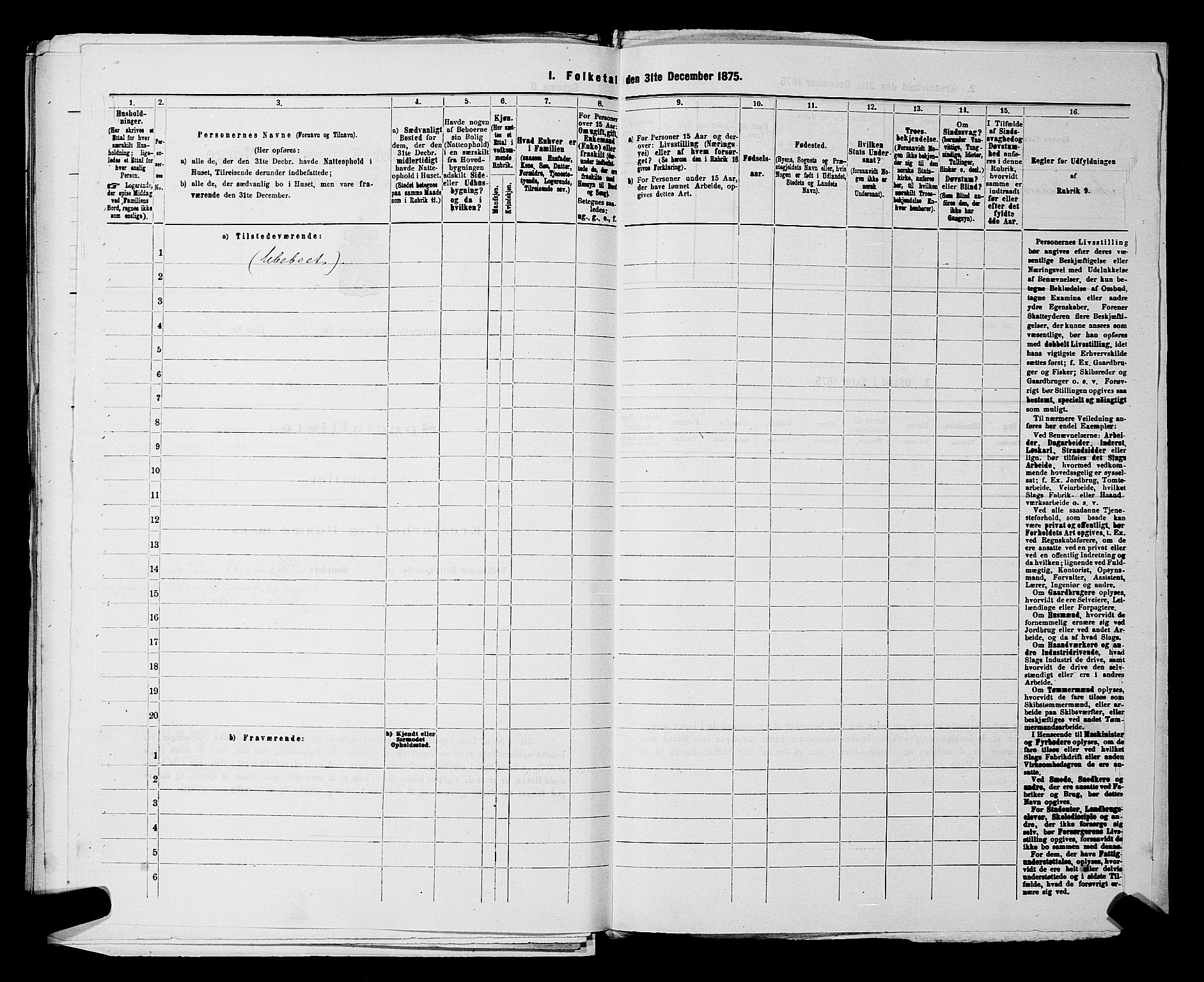 SAKO, 1875 census for 0623P Modum, 1875, p. 2039