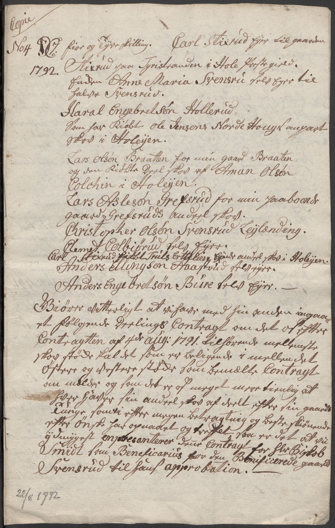 Riksarkivets diplomsamling, AV/RA-EA-5965/F15/L0015: Prestearkiv - Oppland og Buskerud, 1573-1792, p. 22