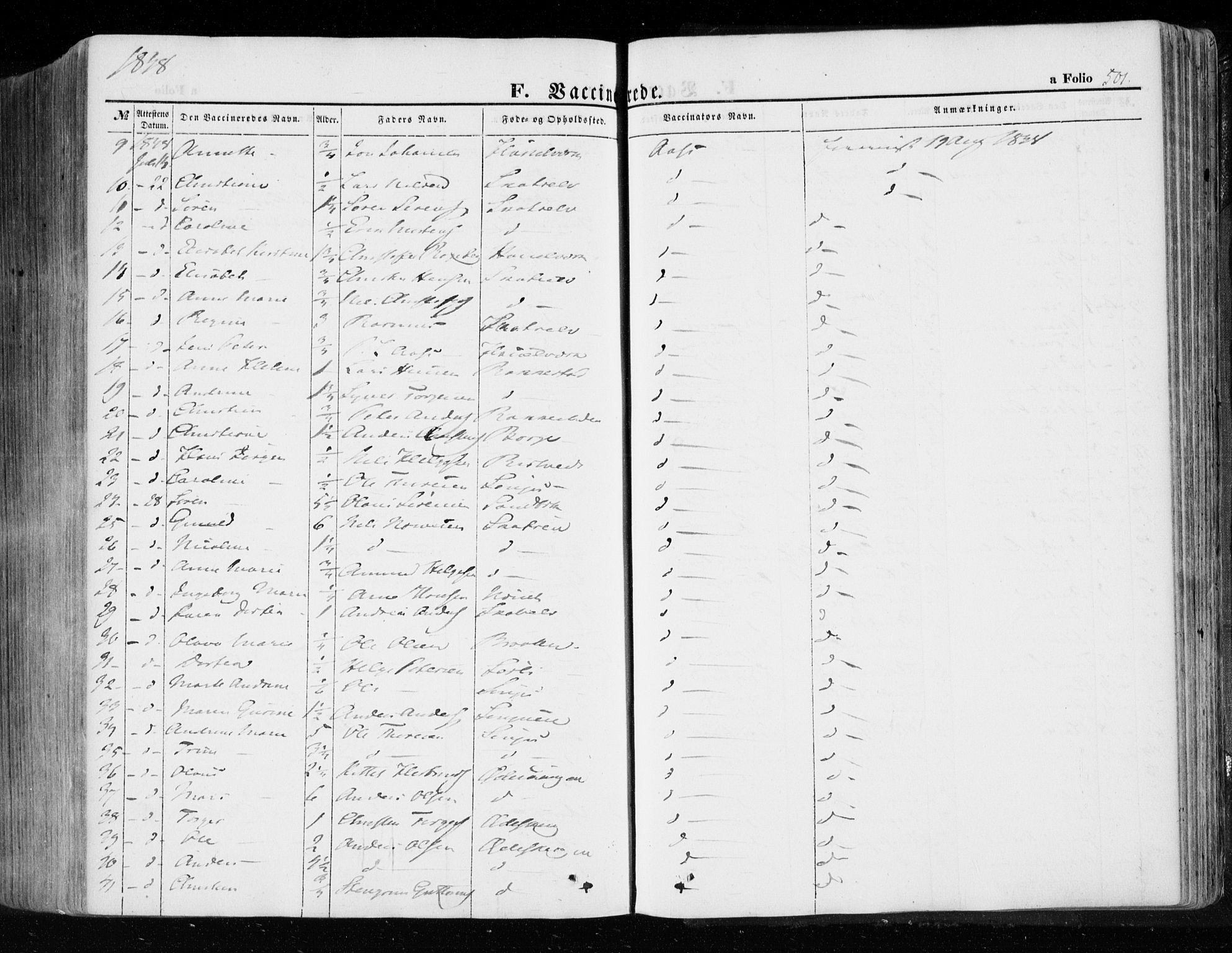 Eiker kirkebøker, SAKO/A-4/F/Fa/L0014: Parish register (official) no. I 14, 1846-1854, p. 501