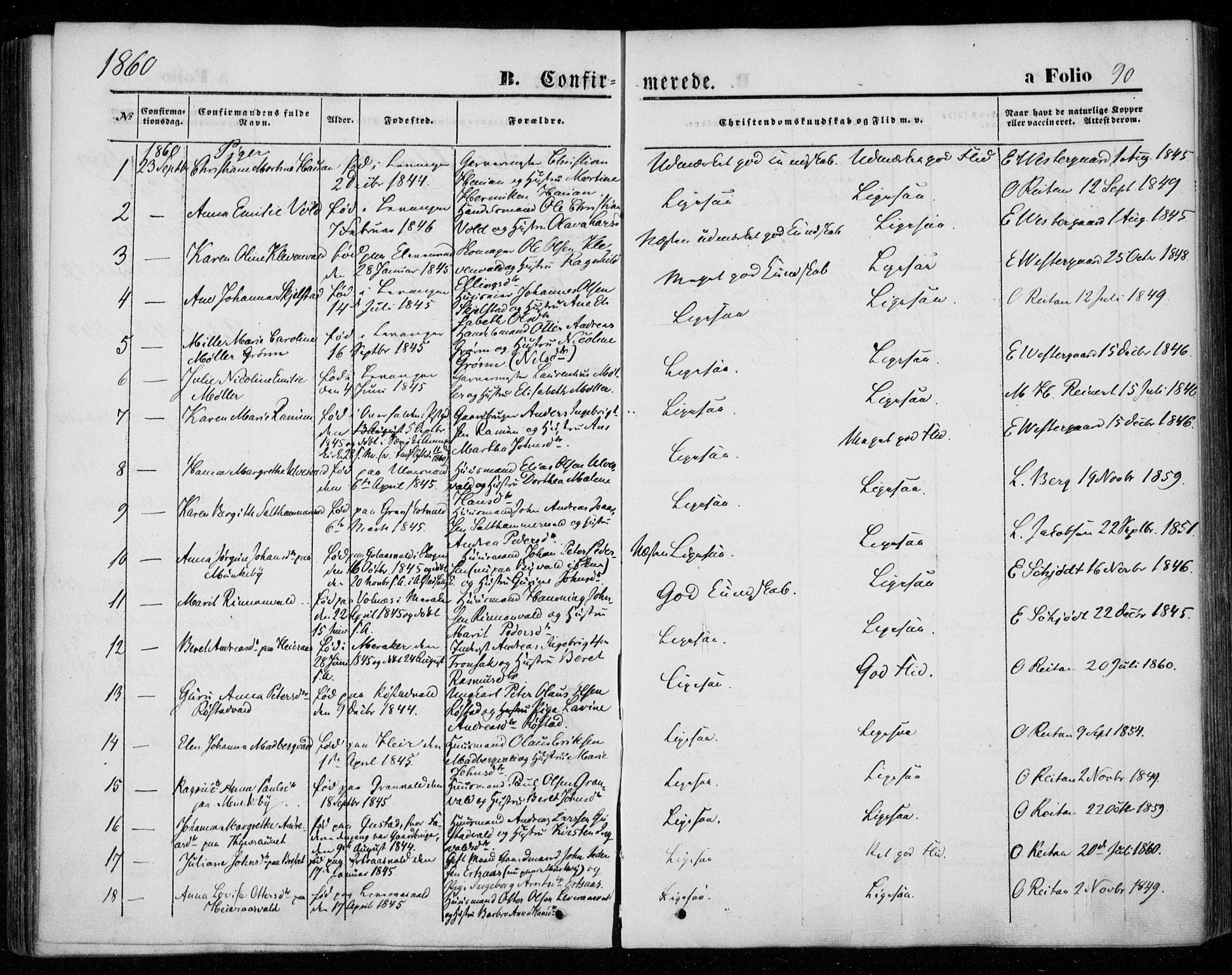 Ministerialprotokoller, klokkerbøker og fødselsregistre - Nord-Trøndelag, SAT/A-1458/720/L0184: Parish register (official) no. 720A02 /1, 1855-1863, p. 90
