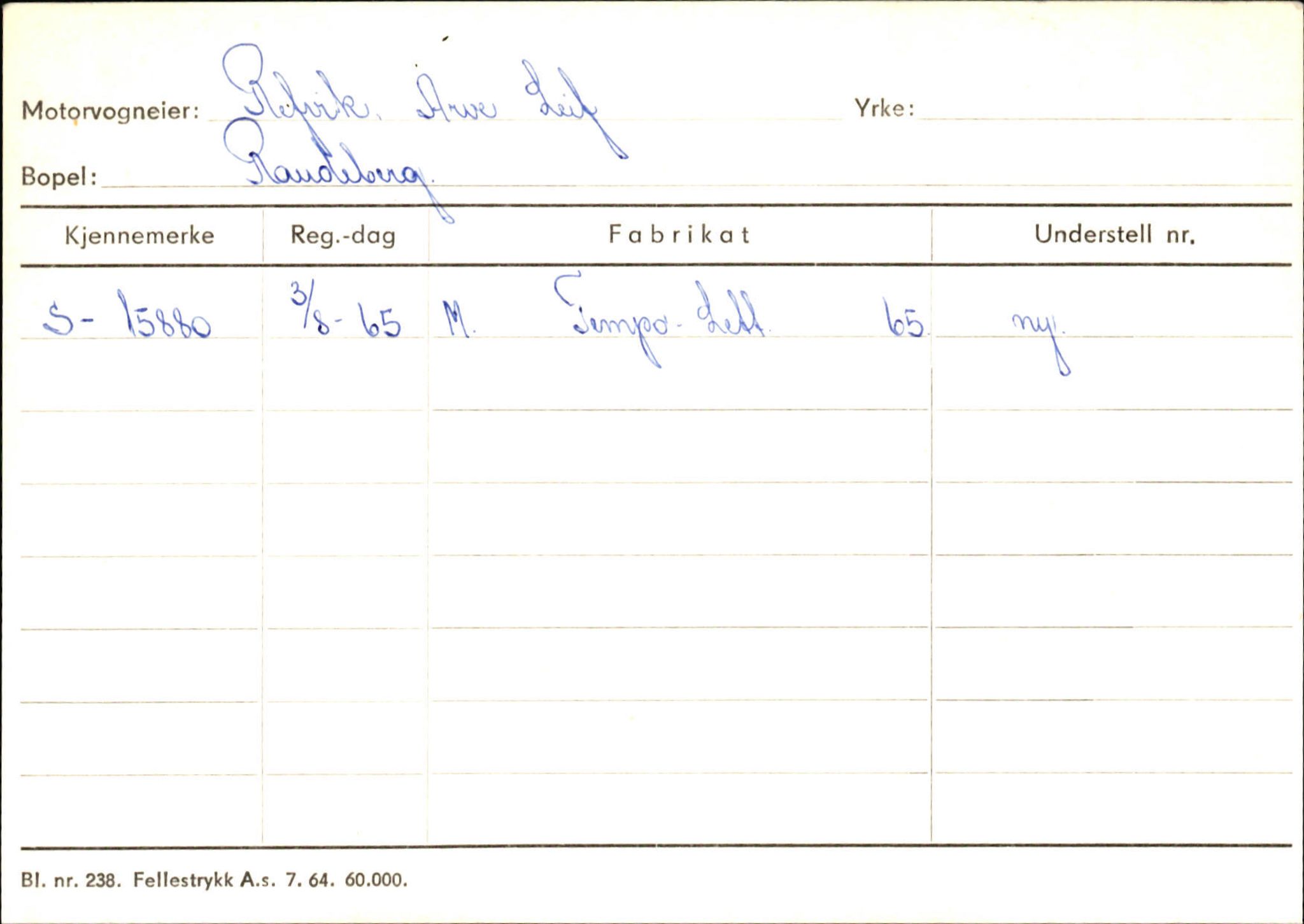 Statens vegvesen, Sogn og Fjordane vegkontor, AV/SAB-A-5301/4/F/L0144: Registerkort Vågsøy A-R, 1945-1975, p. 2314