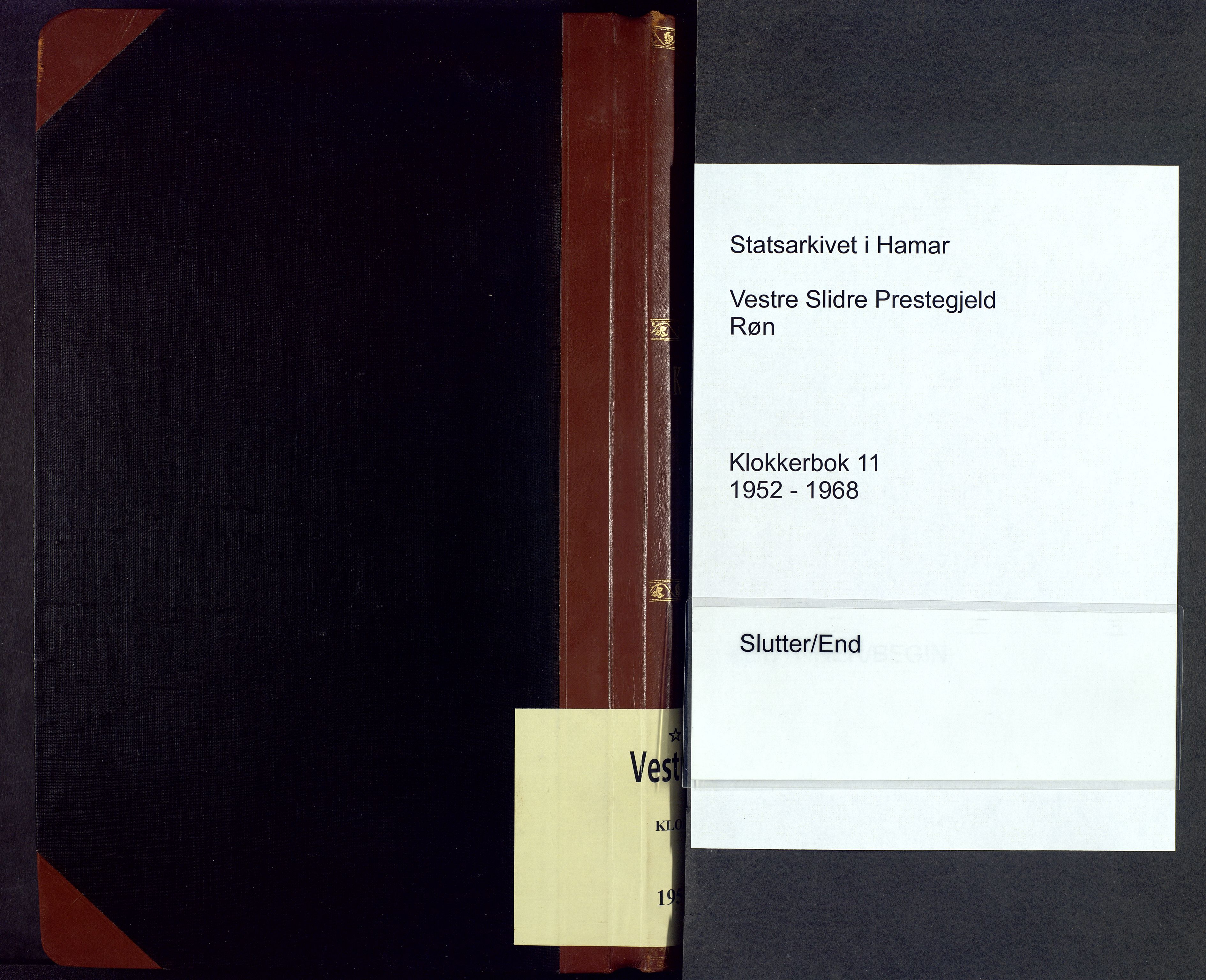 Vestre Slidre prestekontor, SAH/PREST-136/H/Ha/Hab/L0011: Parish register (copy) no. 11, 1952-1968