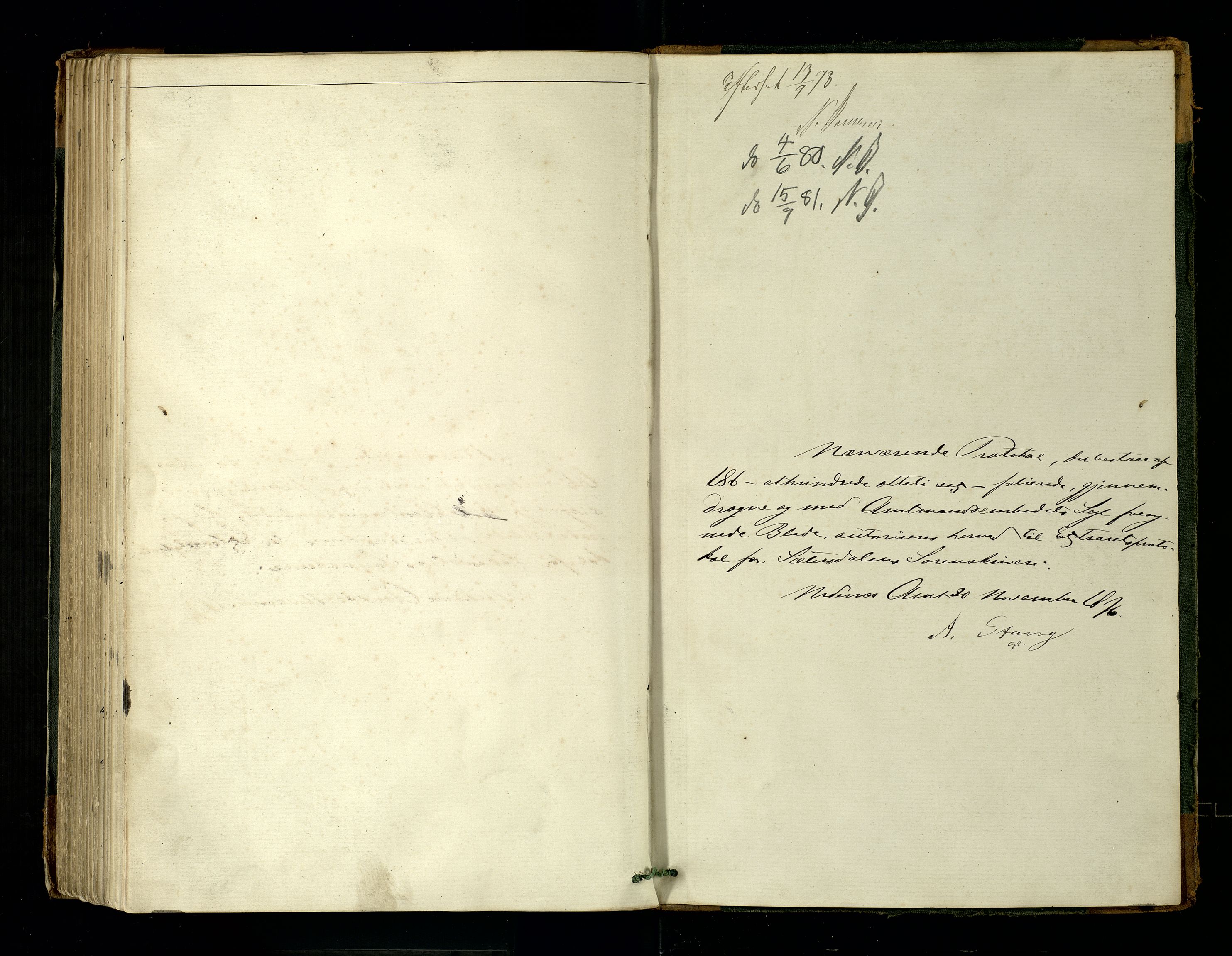 Setesdal sorenskriveri, SAK/1221-0011/F/Fb/L0009: Ekstrarettsprotokoll nr 9, 1876-1882, p. 187