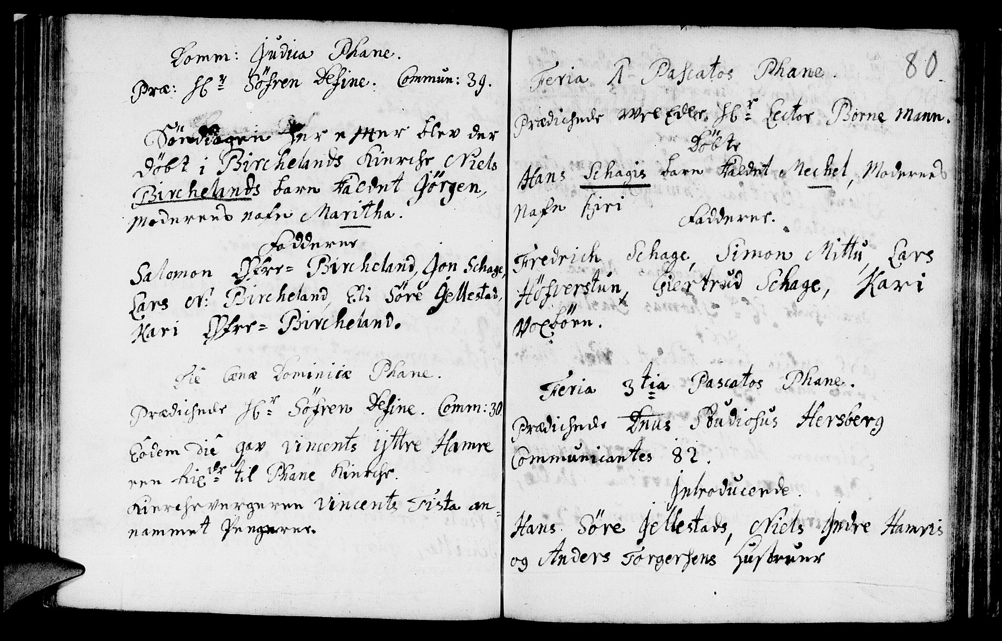 Fana Sokneprestembete, SAB/A-75101/H/Haa/Haaa/L0001: Parish register (official) no. A 1, 1712-1719, p. 80
