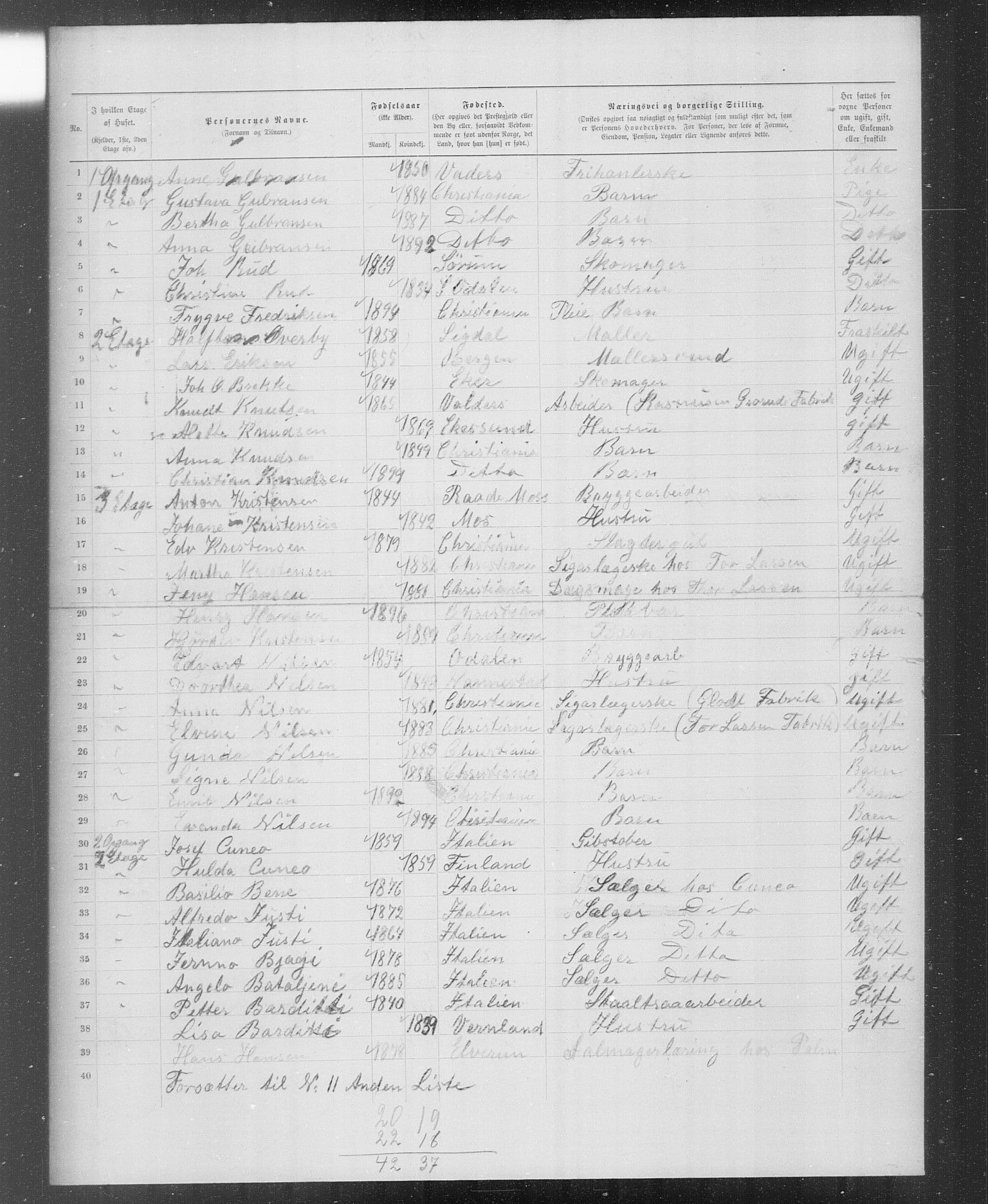 OBA, Municipal Census 1899 for Kristiania, 1899, p. 6451