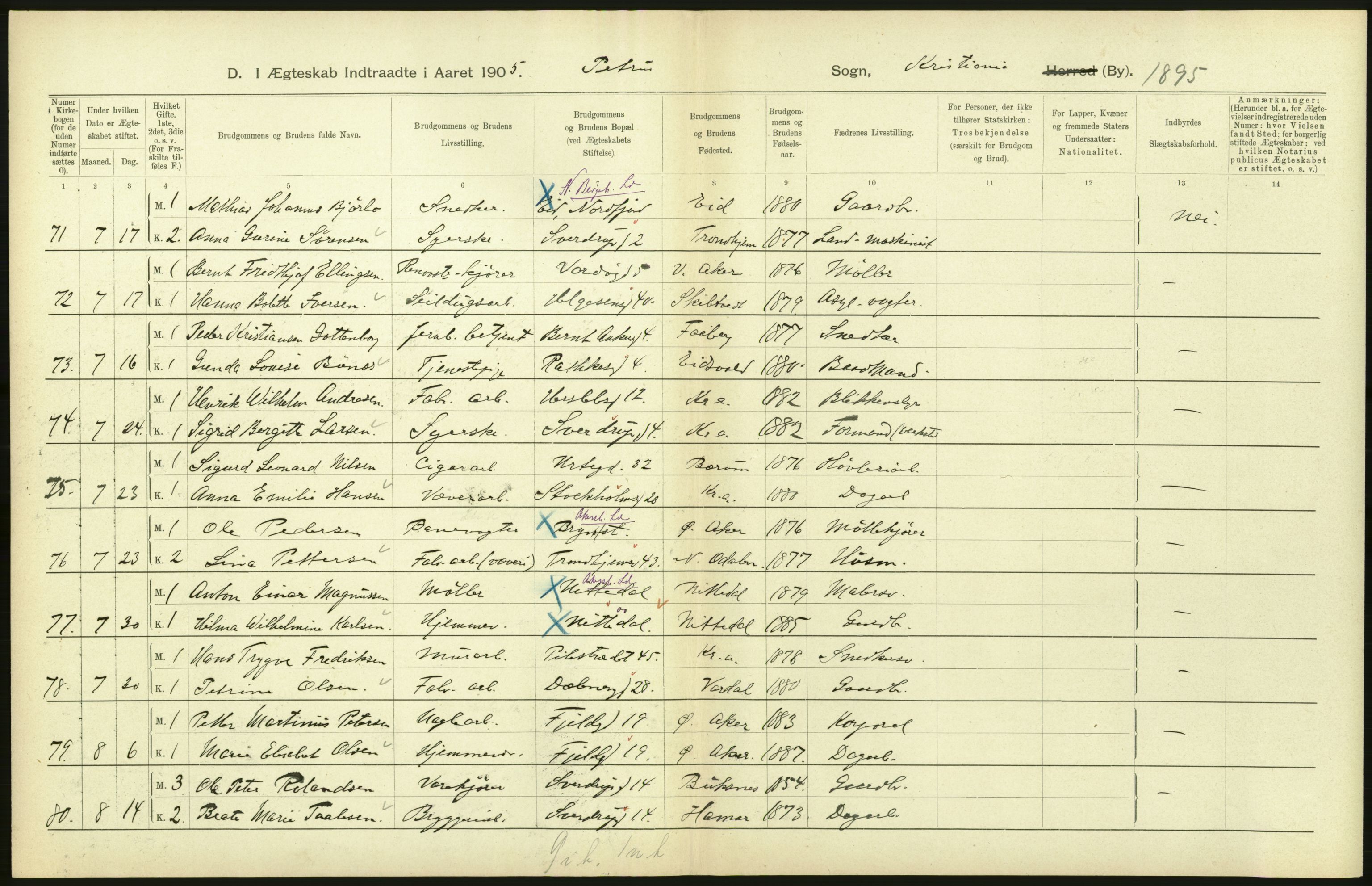 Statistisk sentralbyrå, Sosiodemografiske emner, Befolkning, AV/RA-S-2228/D/Df/Dfa/Dfaa/L0004: Kristiania: Gifte, døde, 1903, p. 632