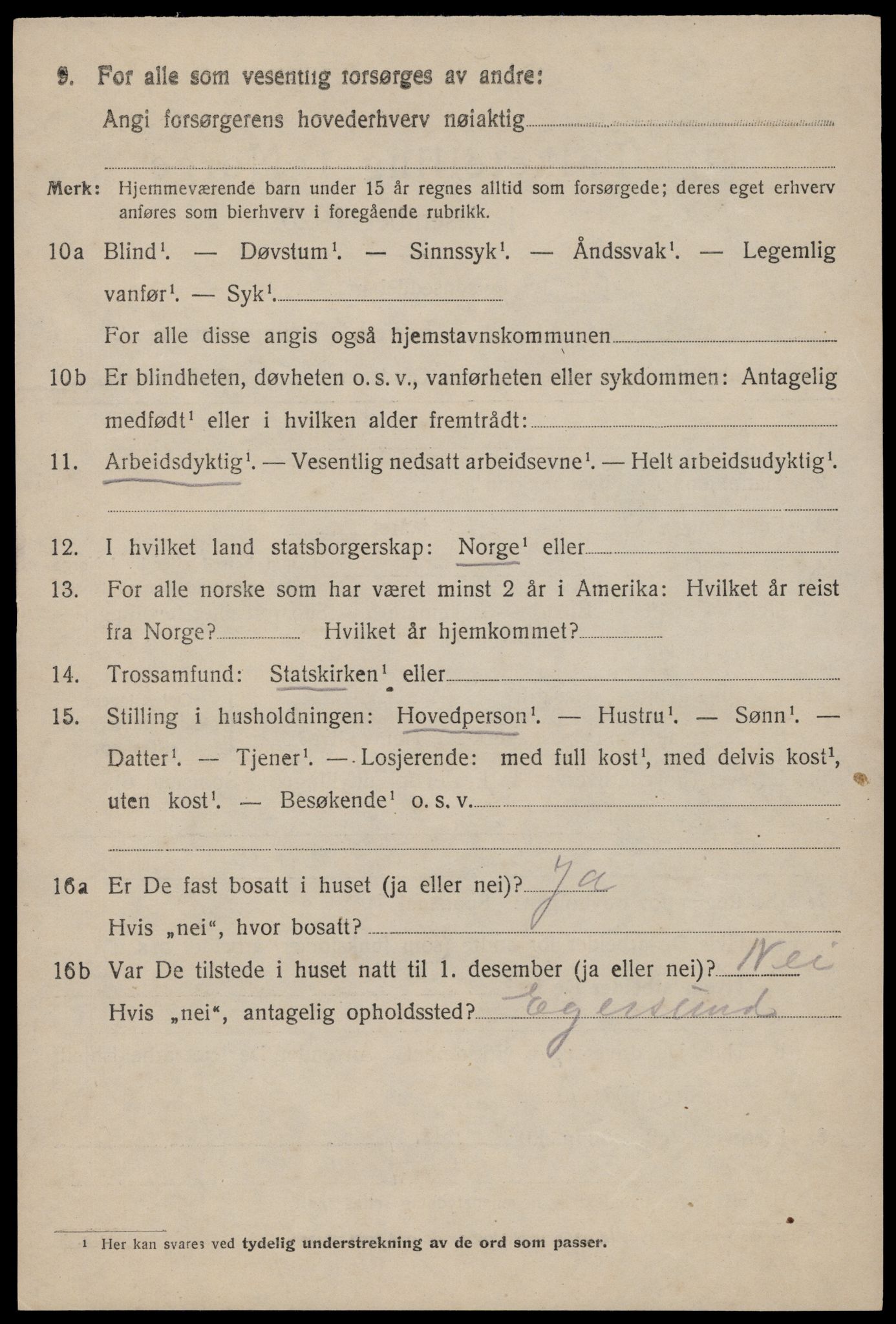 SAST, 1920 census for Bjerkreim, 1920, p. 1777