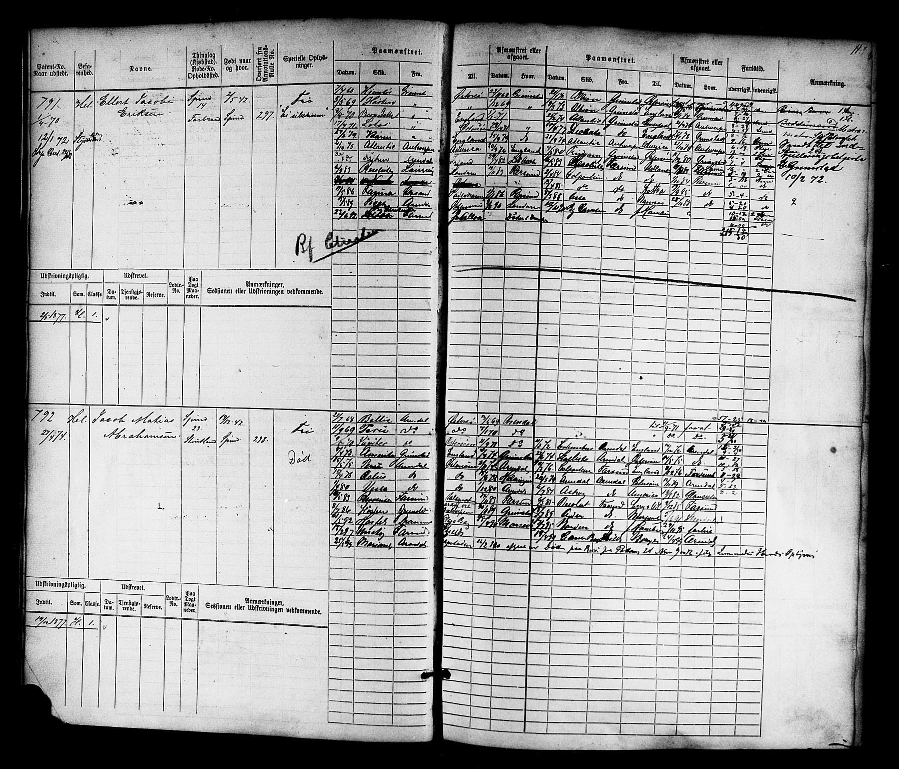 Farsund mønstringskrets, AV/SAK-2031-0017/F/Fb/L0016: Hovedrulle nr 771-1536, Z-8, 1868-1904, p. 14