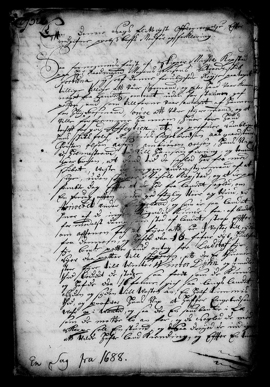 Stattholderembetet 1572-1771, RA/EA-2870/Af/L0002: Avskrifter av vedlegg til originale supplikker, nummerert i samsvar med supplikkbøkene, 1687-1689, p. 224