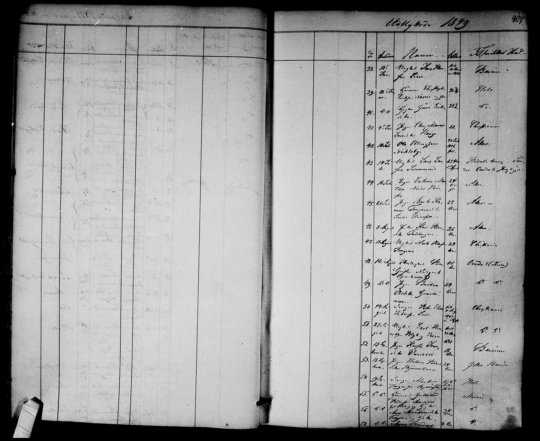 Norderhov kirkebøker, AV/SAKO-A-237/F/Fa/L0011: Parish register (official) no. 11, 1847-1856, p. 407