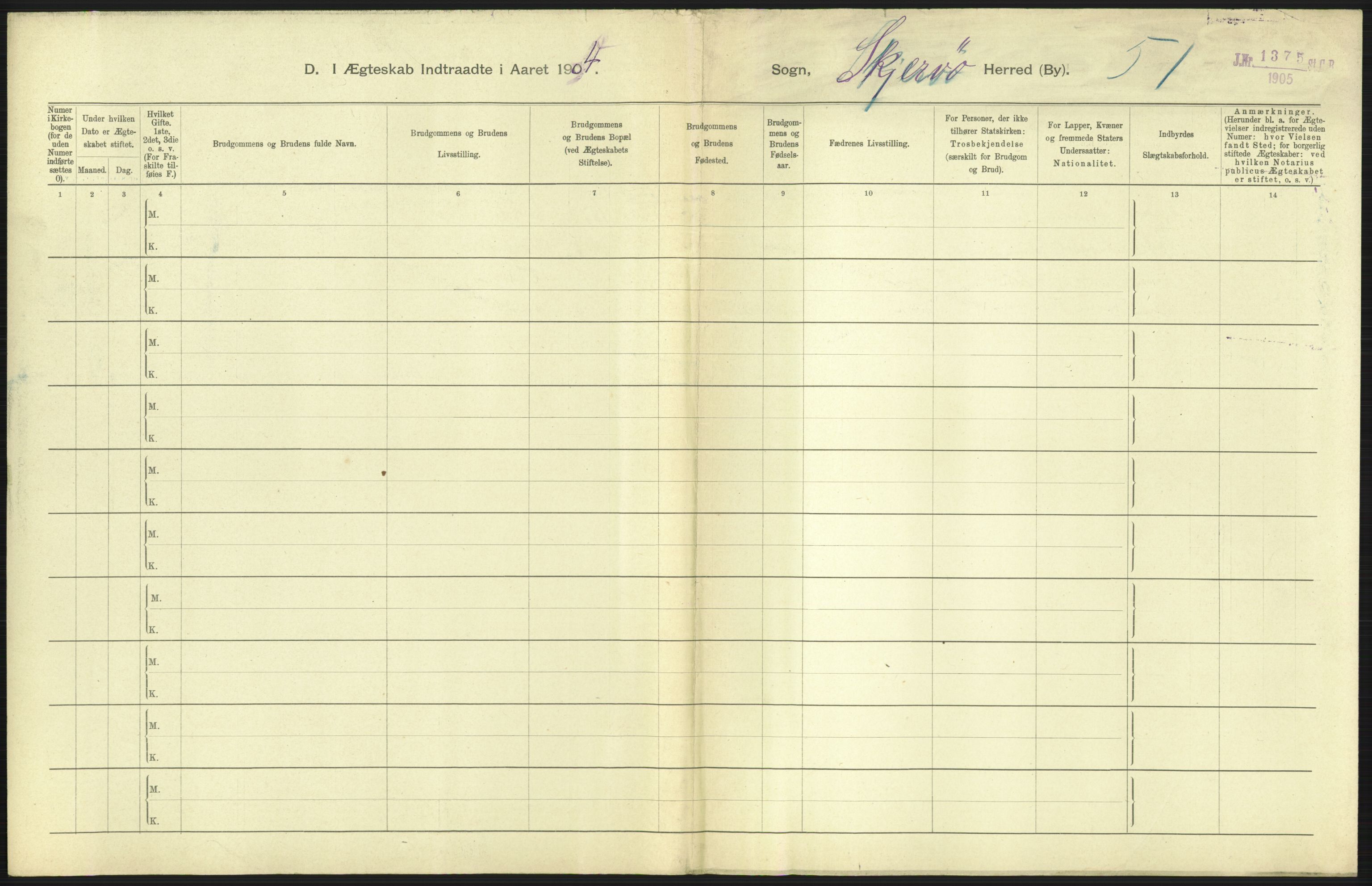 Statistisk sentralbyrå, Sosiodemografiske emner, Befolkning, AV/RA-S-2228/D/Df/Dfa/Dfab/L0022: Tromsø amt: Fødte, gifte, døde, 1904, p. 301