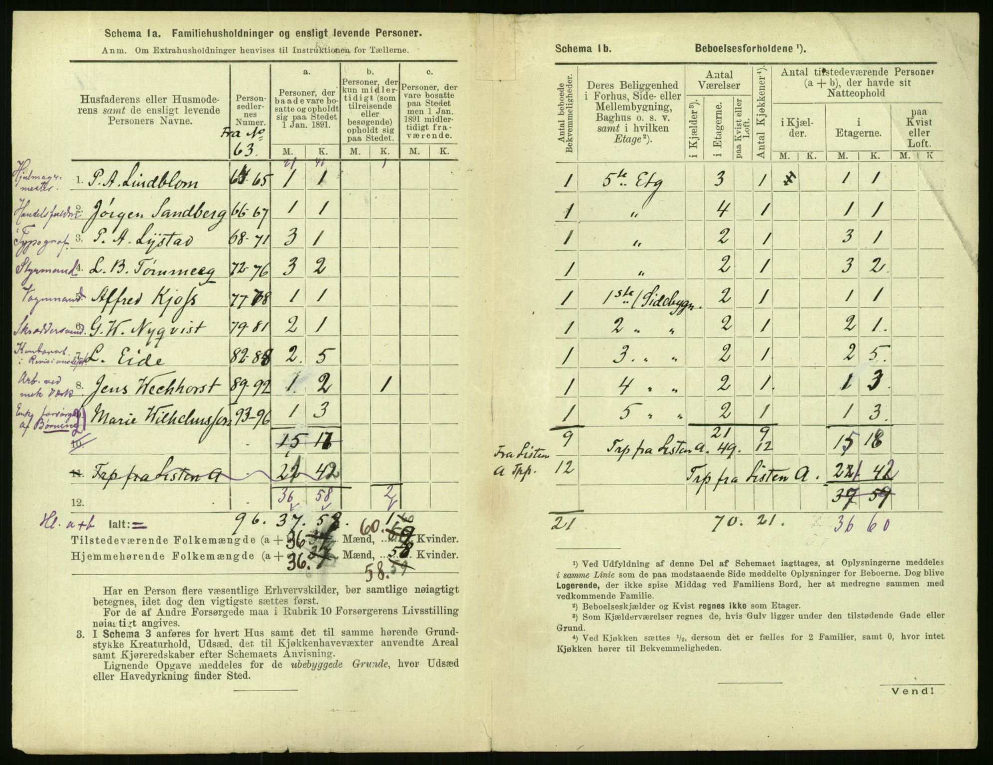 RA, 1891 census for 0301 Kristiania, 1891, p. 88730