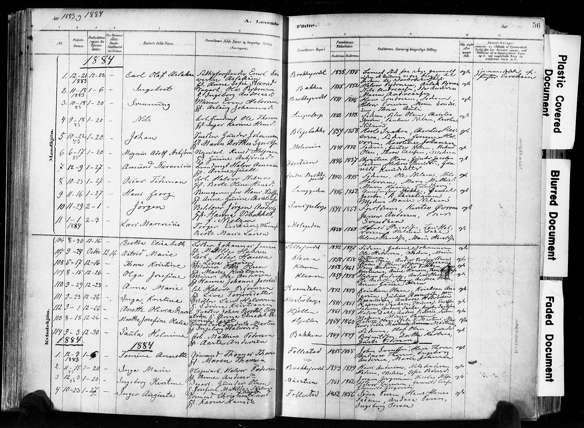 Skien kirkebøker, SAKO/A-302/F/Fa/L0009: Parish register (official) no. 9, 1878-1890, p. 56