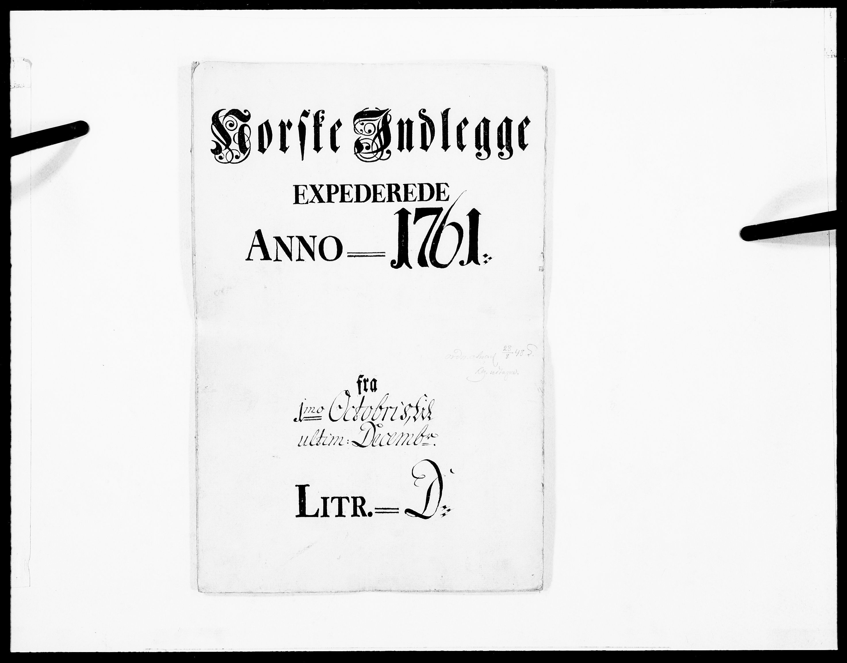 Danske Kanselli 1572-1799, AV/RA-EA-3023/F/Fc/Fcc/Fcca/L0182: Norske innlegg 1572-1799, 1761, p. 283