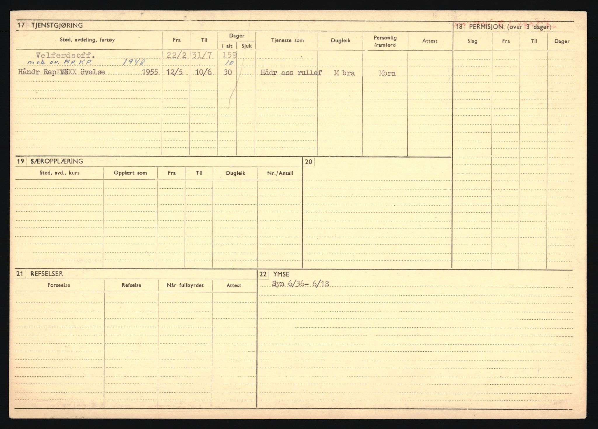 Forsvaret, Troms infanteriregiment nr. 16, AV/RA-RAFA-3146/P/Pa/L0024/0002: Rulleblad / Rulleblad for regimentets menige mannskaper, årsklasse 1941, 1941, p. 81