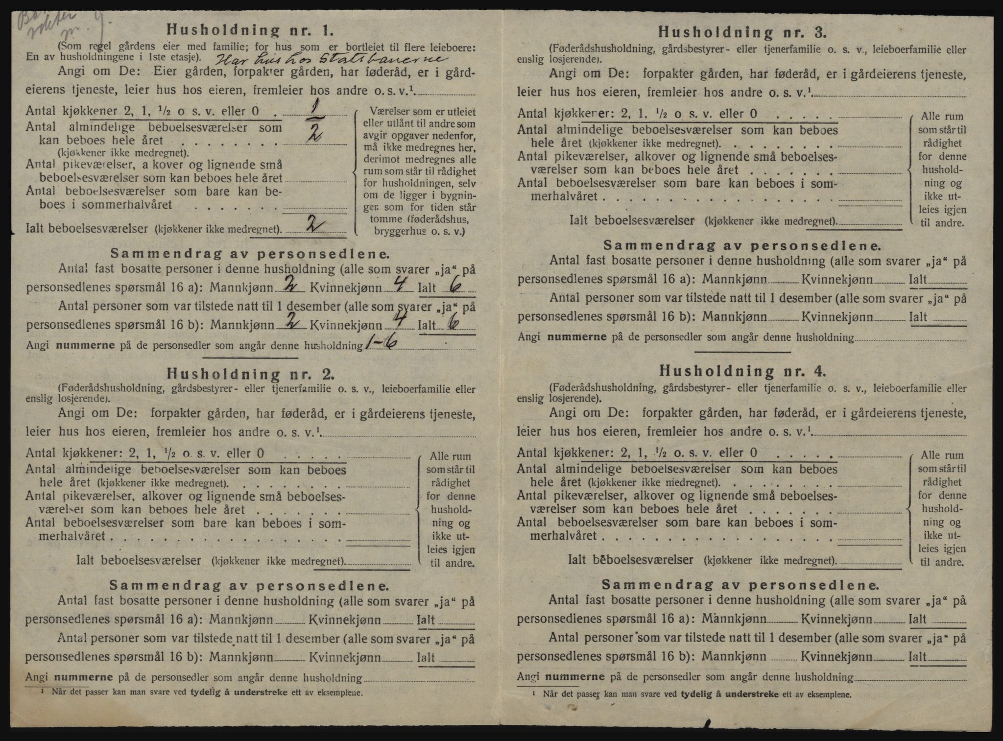 SAT, 1920 census for Flå, 1920, p. 275