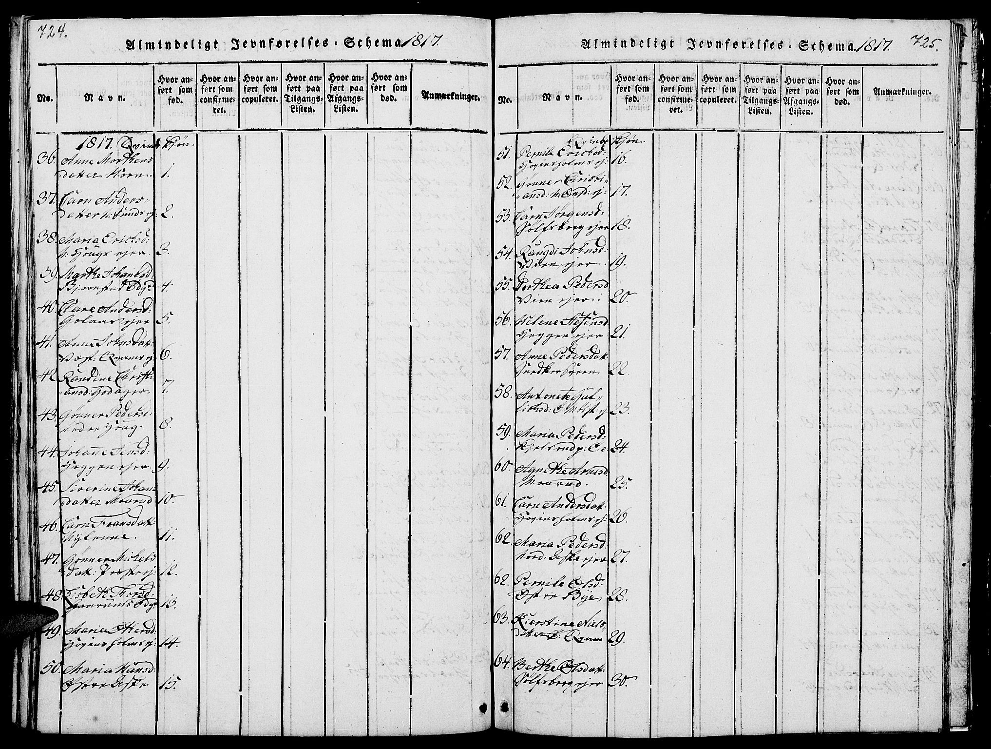 Nes prestekontor, Hedmark, AV/SAH-PREST-020/L/La/L0003: Parish register (copy) no. 3, 1814-1831, p. 724-725