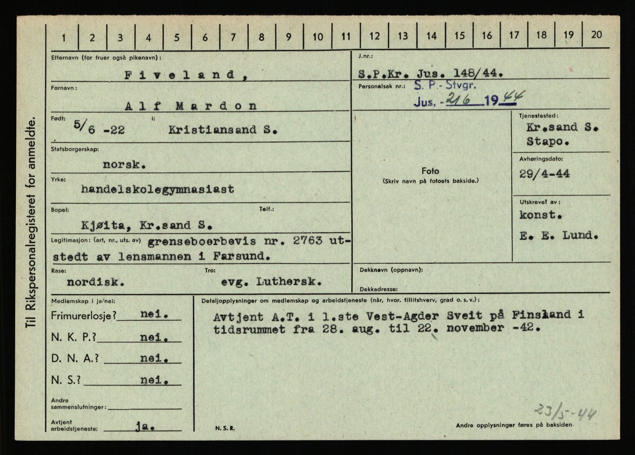 Statspolitiet - Hovedkontoret / Osloavdelingen, AV/RA-S-1329/C/Ca/L0004: Eid - funn av gjenstander	, 1943-1945, p. 3165