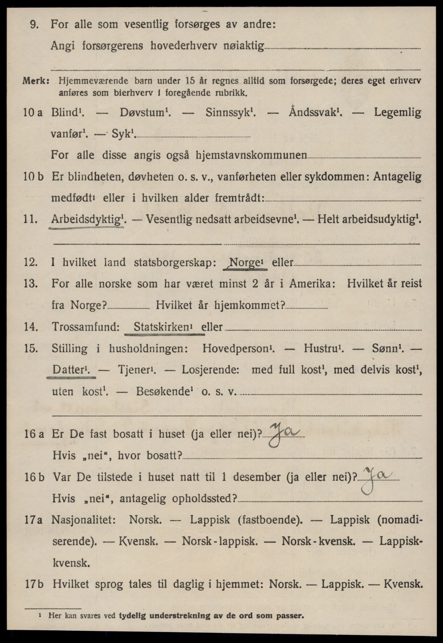 SAT, 1920 census for Orkdal, 1920, p. 3865