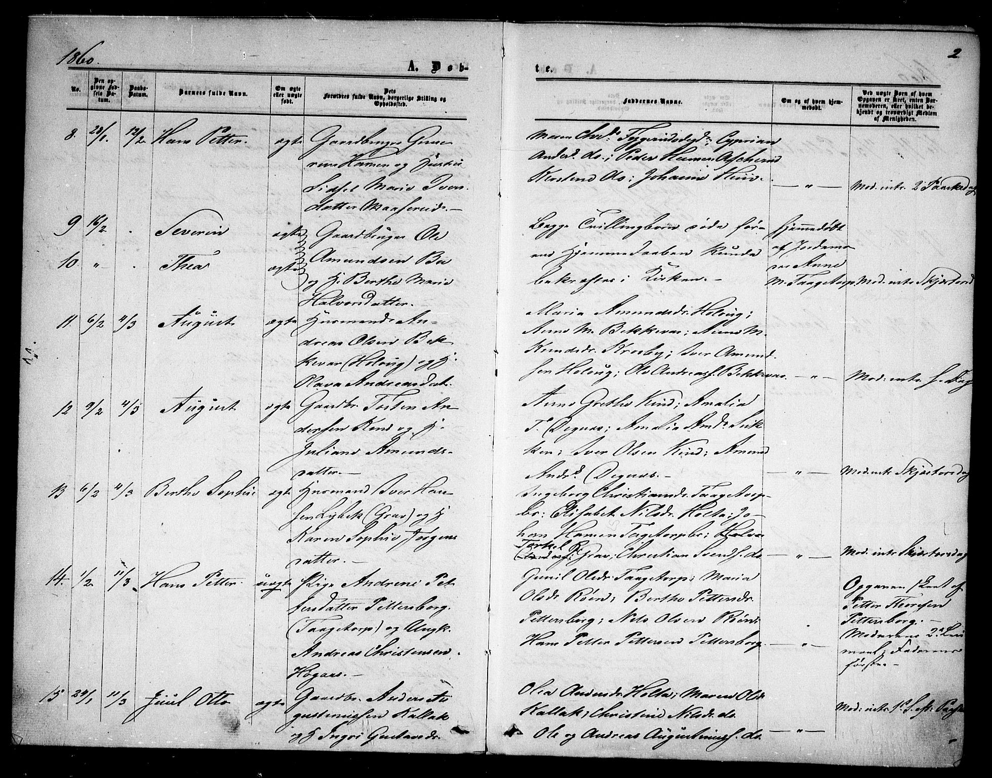 Rødenes prestekontor Kirkebøker, AV/SAO-A-2005/F/Fa/L0007: Parish register (official) no. I 7, 1860-1869, p. 2