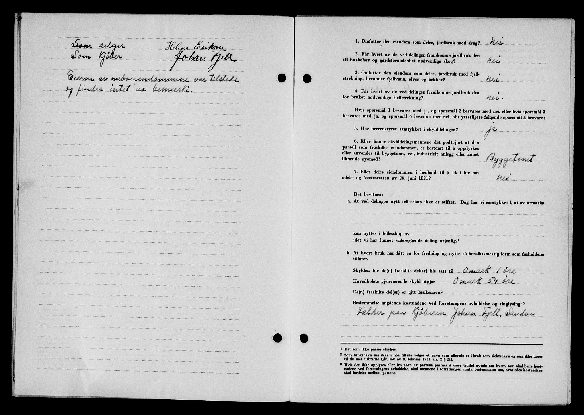 Karmsund sorenskriveri, SAST/A-100311/01/II/IIB/L0098: Mortgage book no. 78A, 1949-1950, Diary no: : 3610/1949