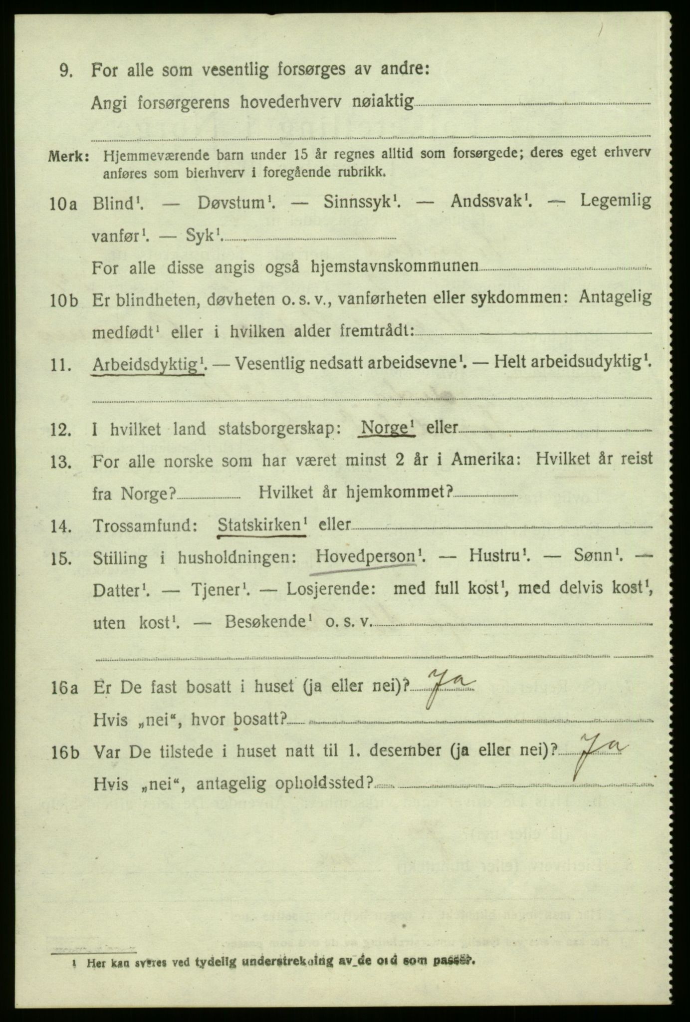 SAB, 1920 census for Sogndal, 1920, p. 1318