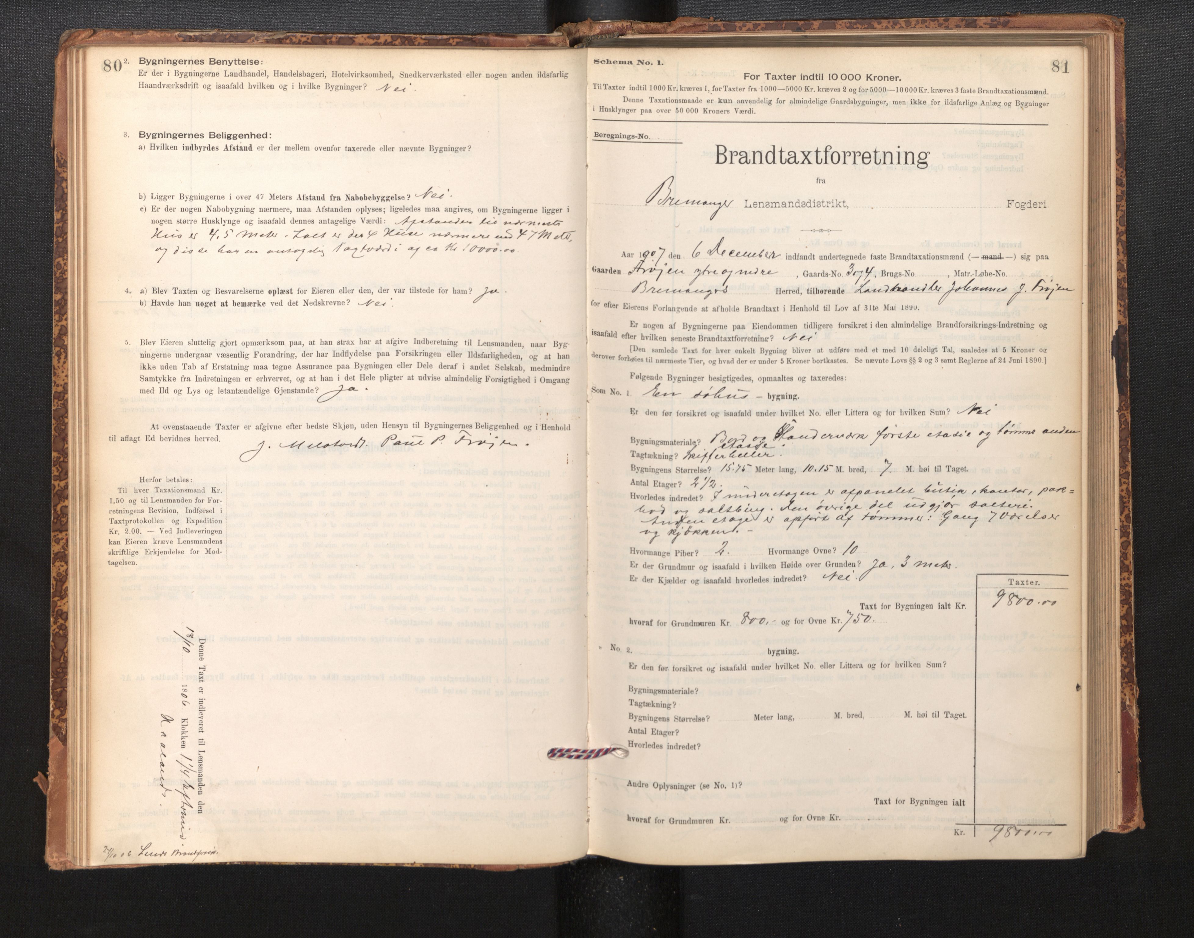 Lensmannen i Bremanger, SAB/A-26701/0012/L0007: Branntakstprotokoll, skjematakst, 1895-1936, p. 80-81